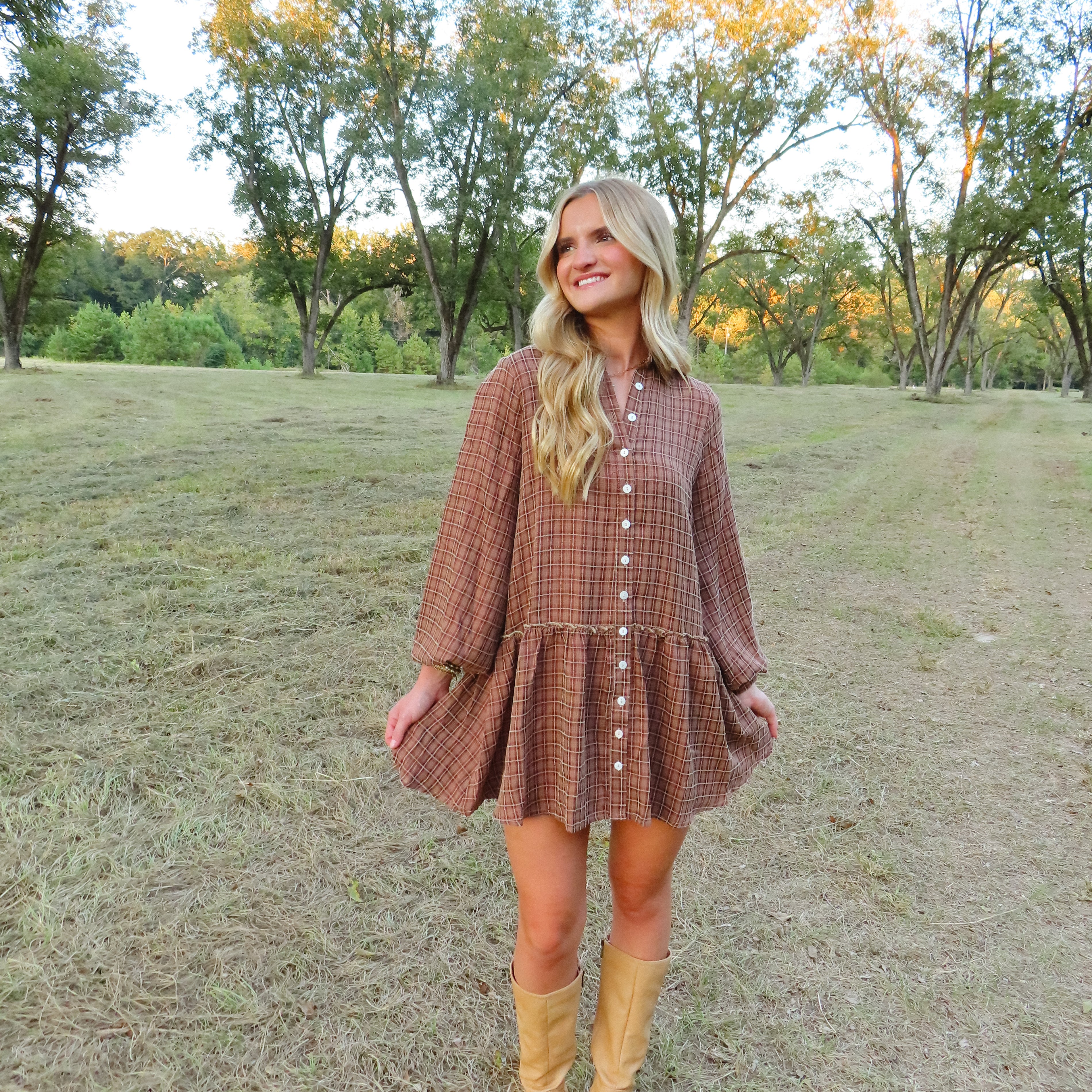 Autumn Lane Plaid Dress