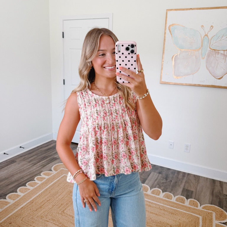 September Blooms Gauze Top