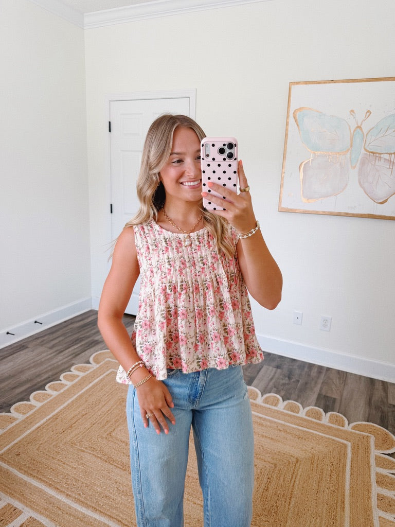 September Blooms Gauze Top
