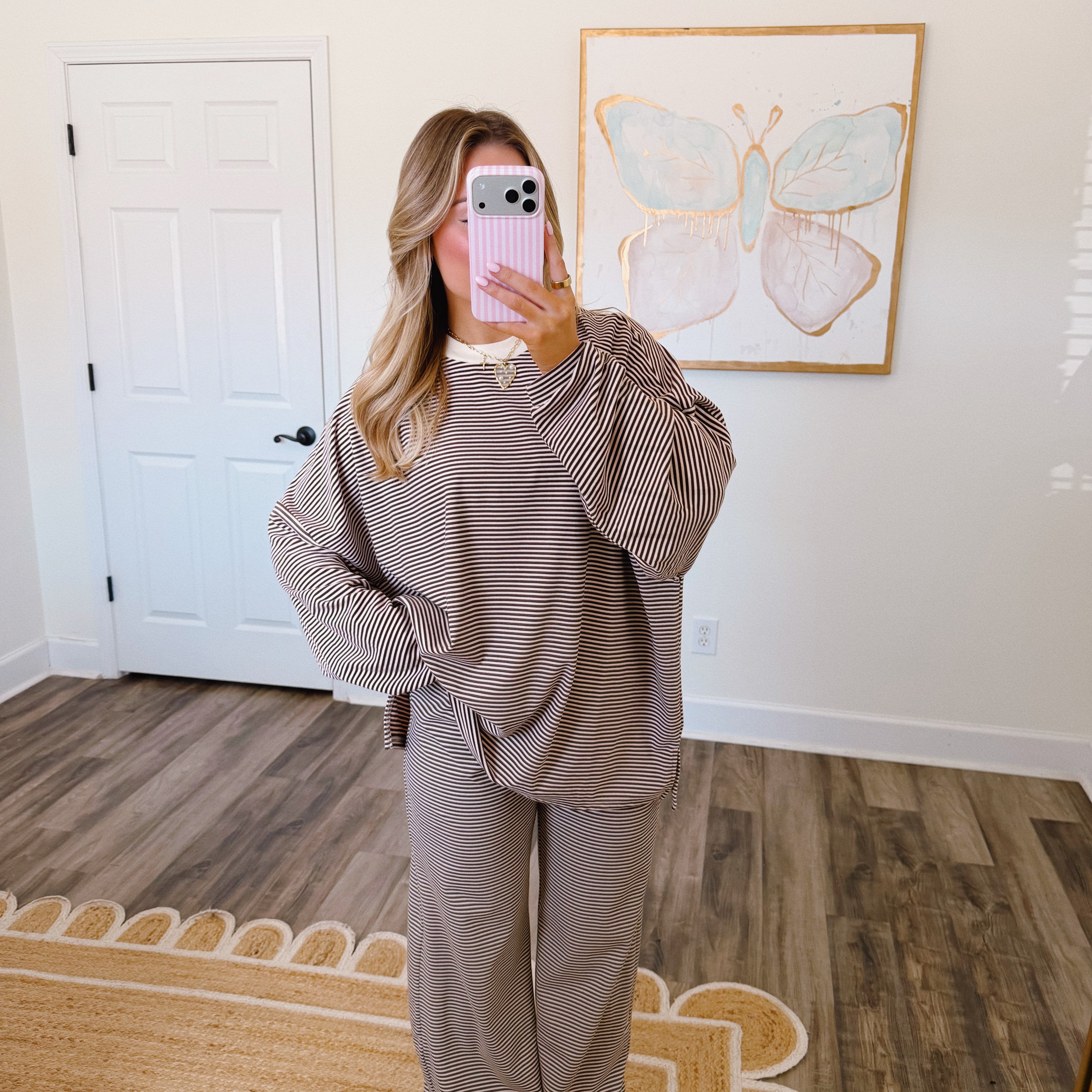 Dani Striped Top Brown