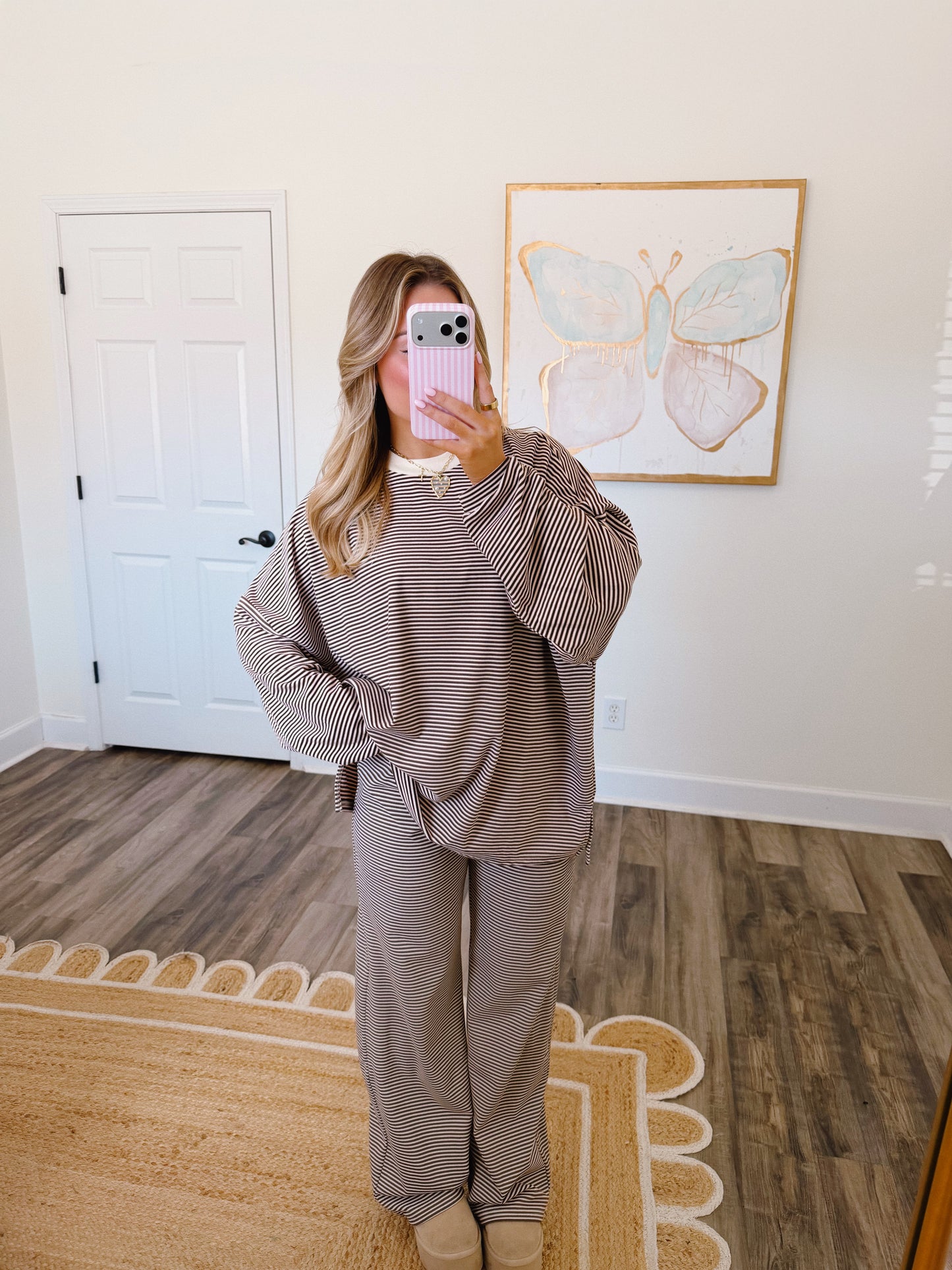 Dani Striped Top Brown