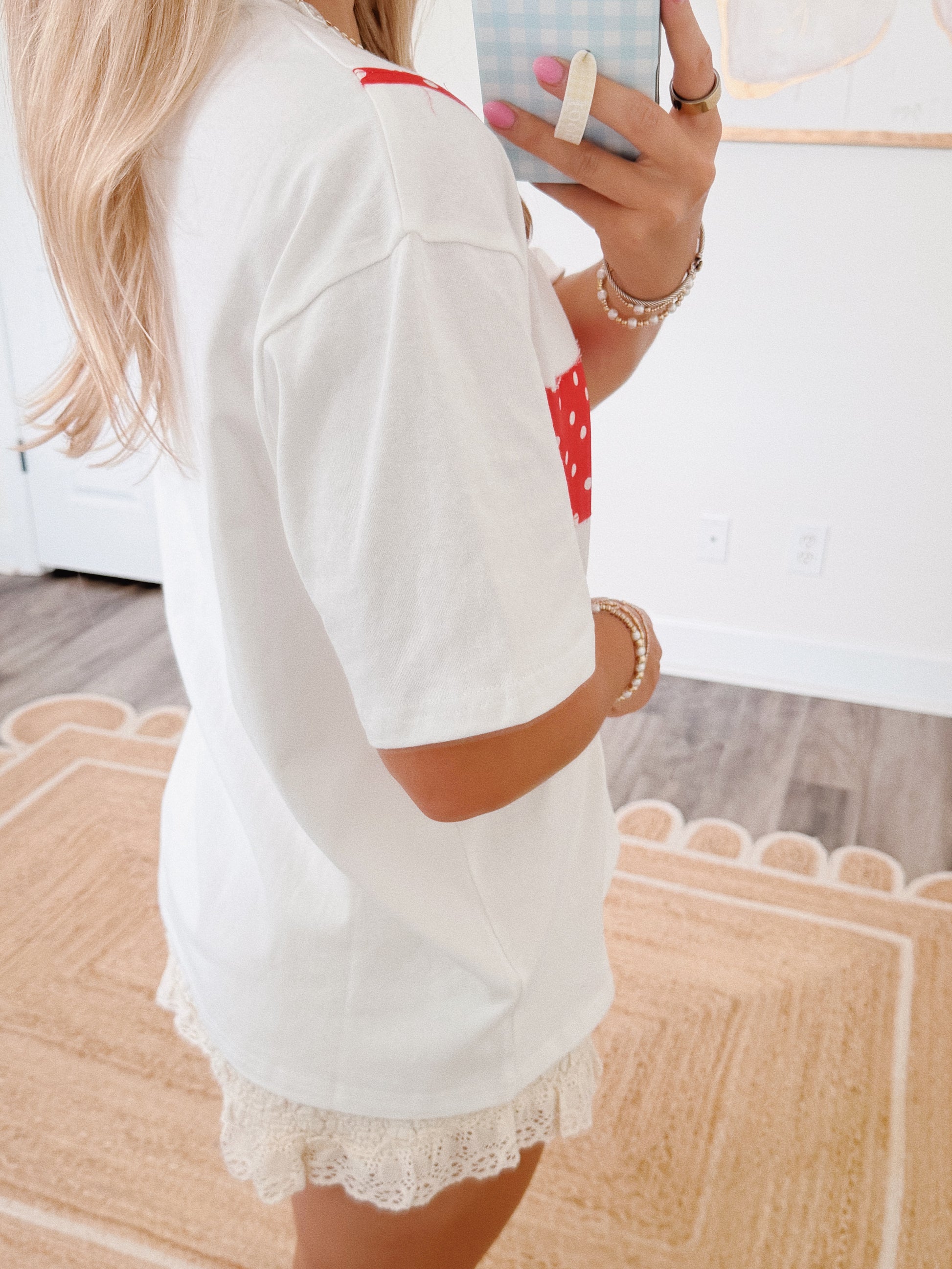 Beach Bound Bikini Tee in Red