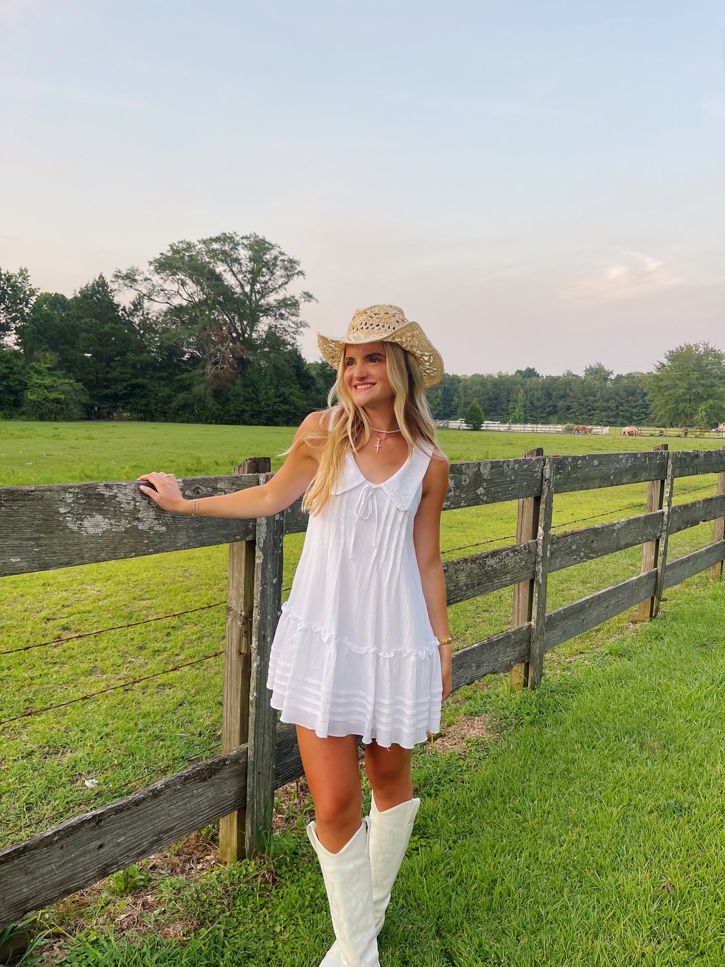 On the Prairie Dress in White