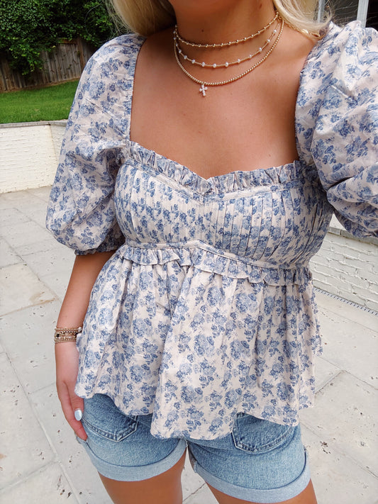 Luna Puff Sleeve Top