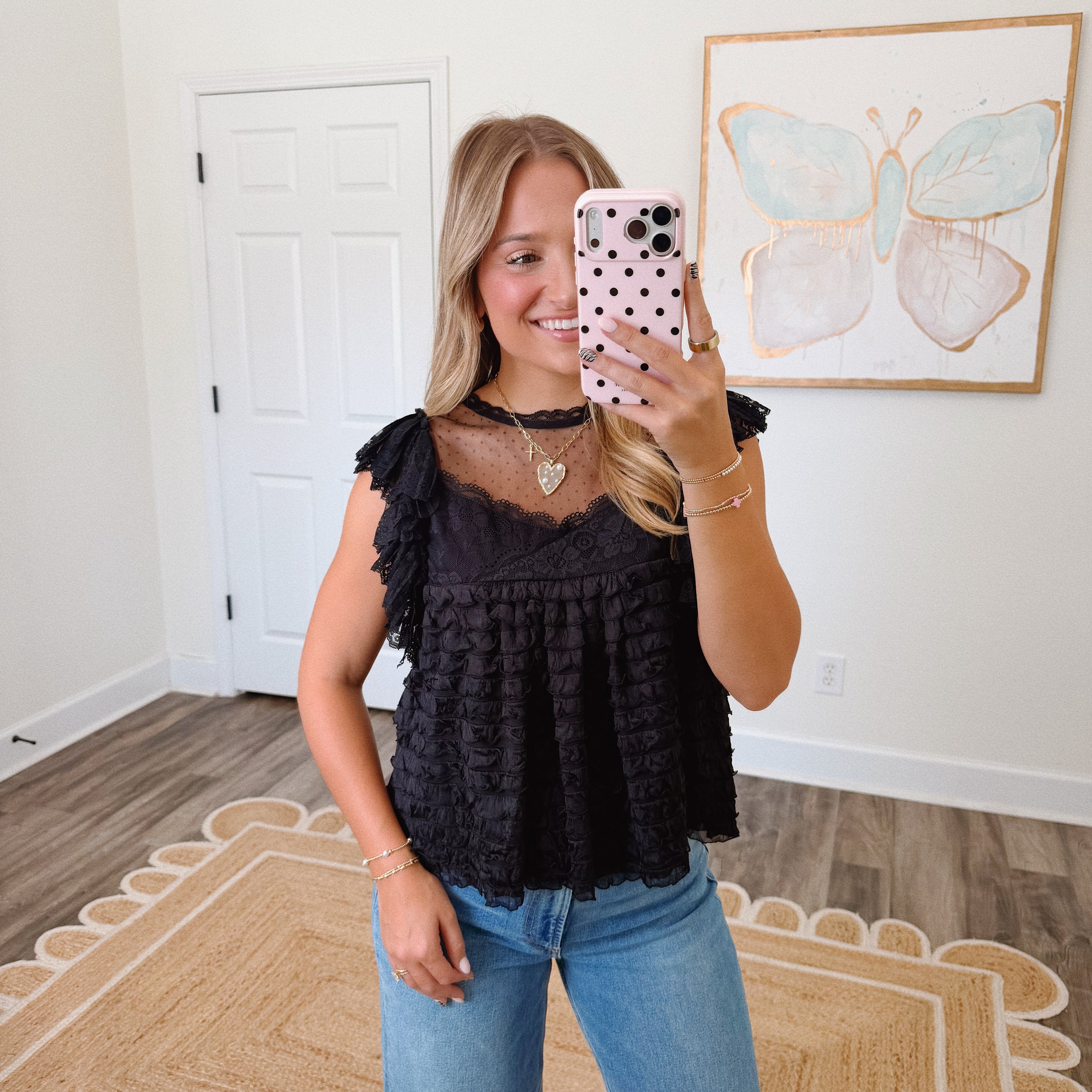 Lottie Lace Top - Black