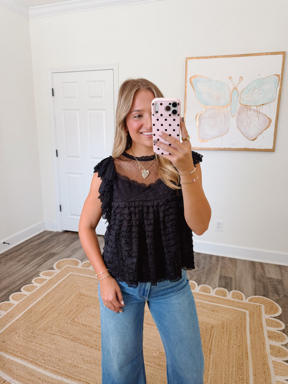 Lottie Lace Top - Black