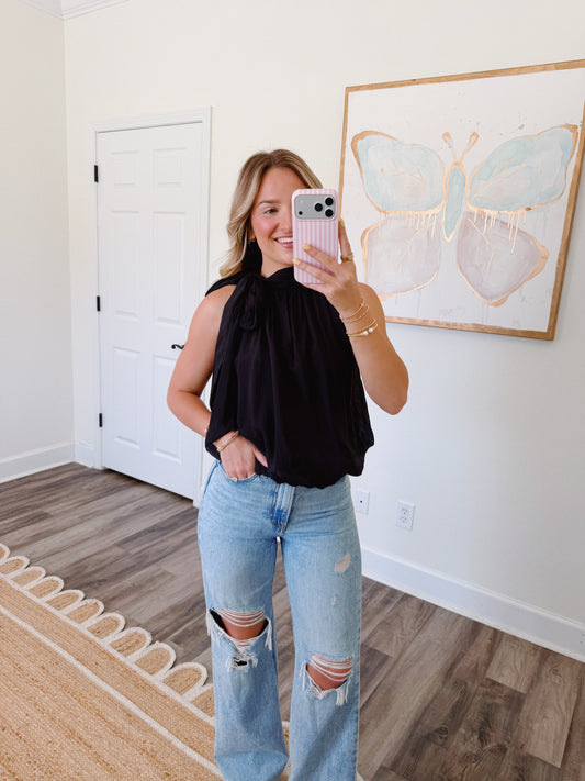 Black Tie Bubble Top