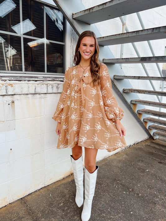 Fallin' For You Mocha Dress