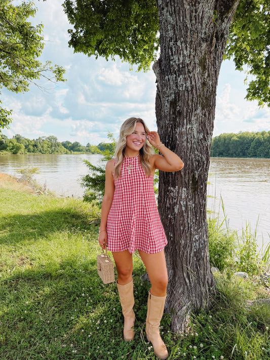 Sweet as Pie Gingham Romper