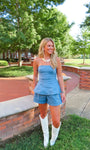 Slate Blue Pleated Set