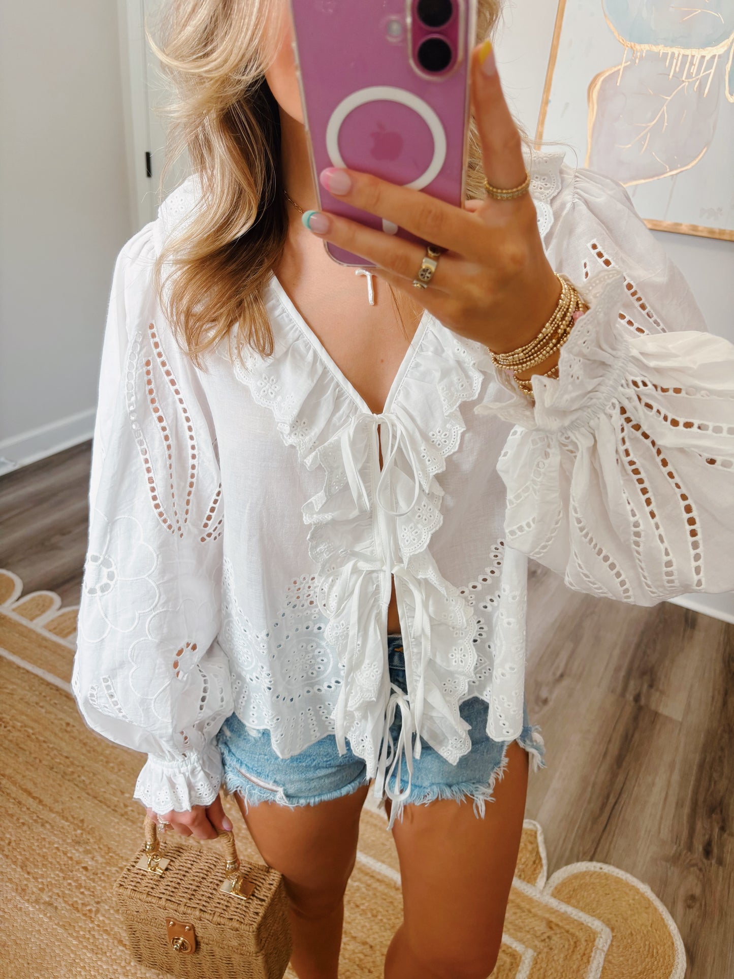 Rebecca Eyelet Blouse