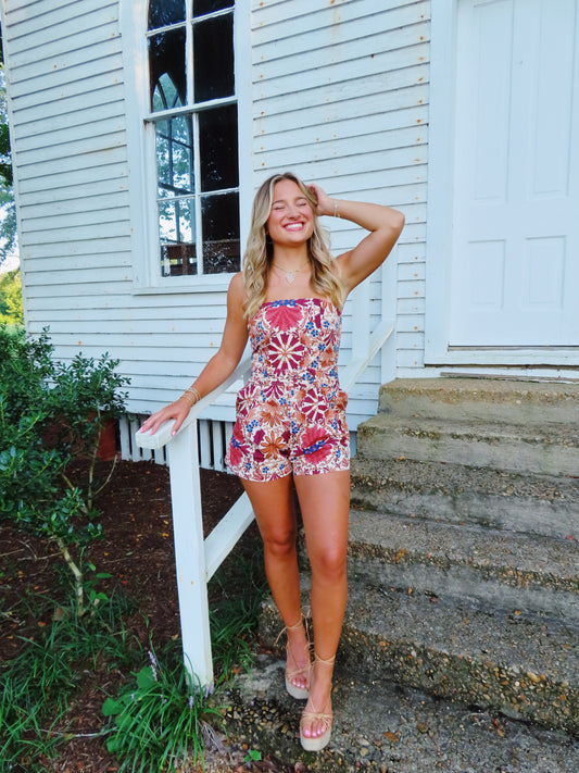 Falling For You Romper with Belt