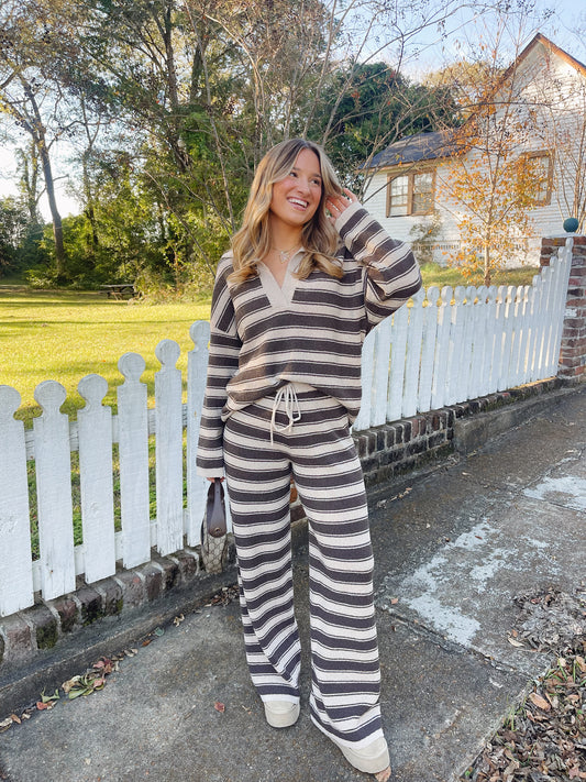 Morning Knit Striped Set