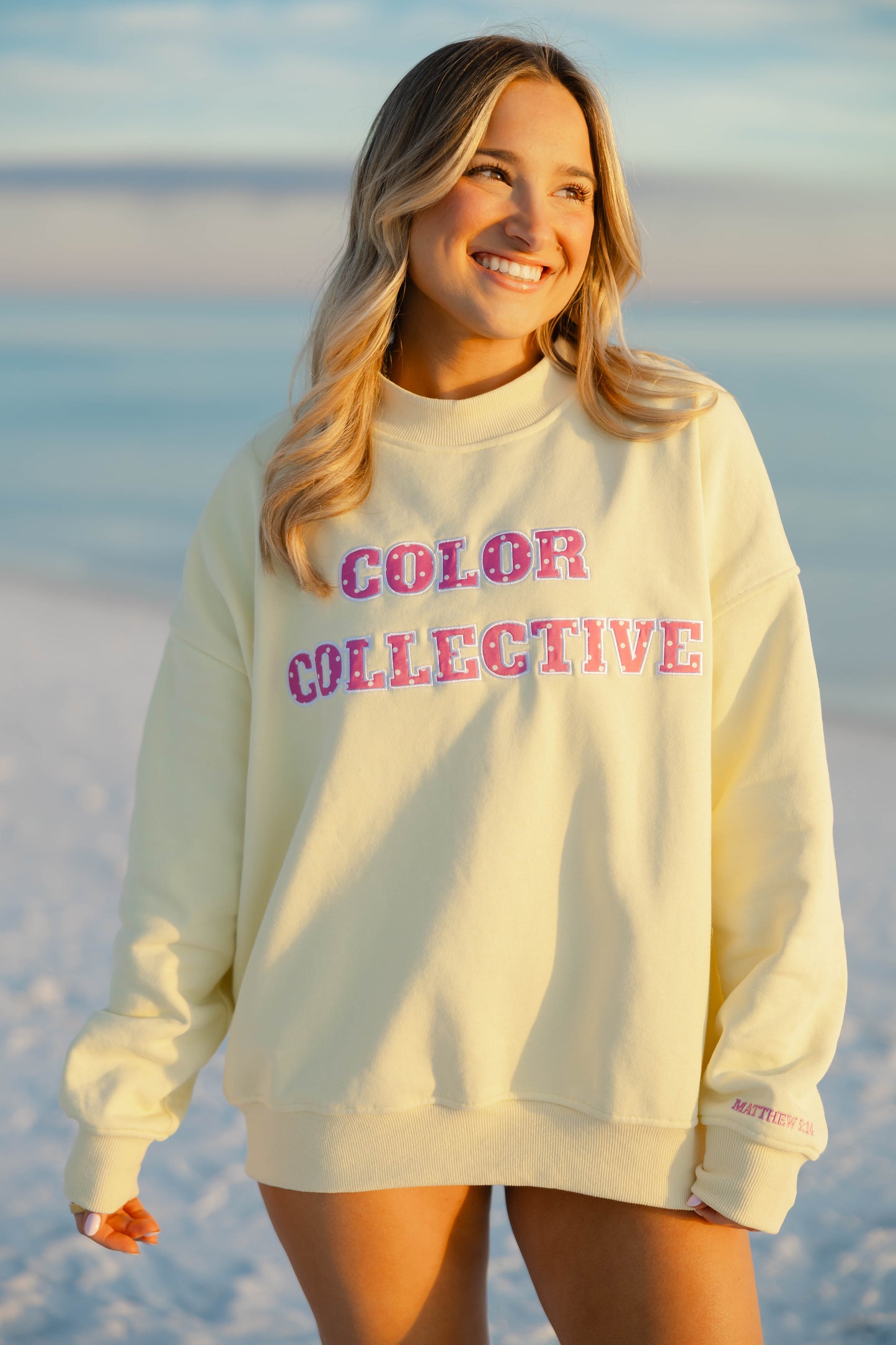 Yellow Polka Dot CC Mockneck