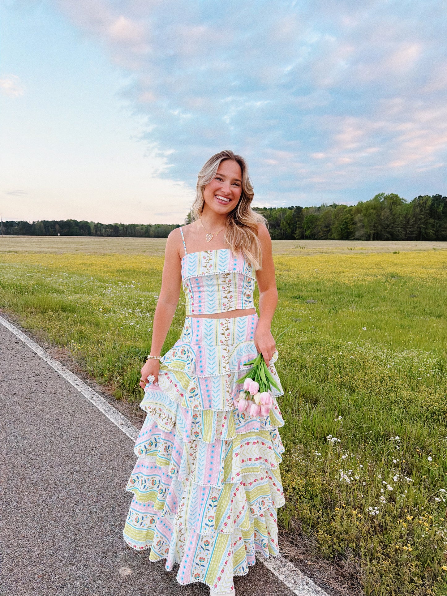 Garden Party Maxi Skirt Set