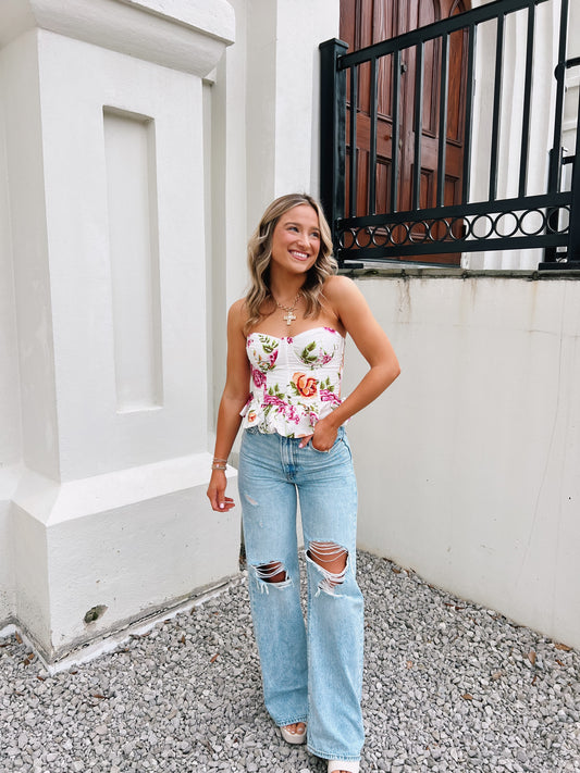 Floral Corset Top