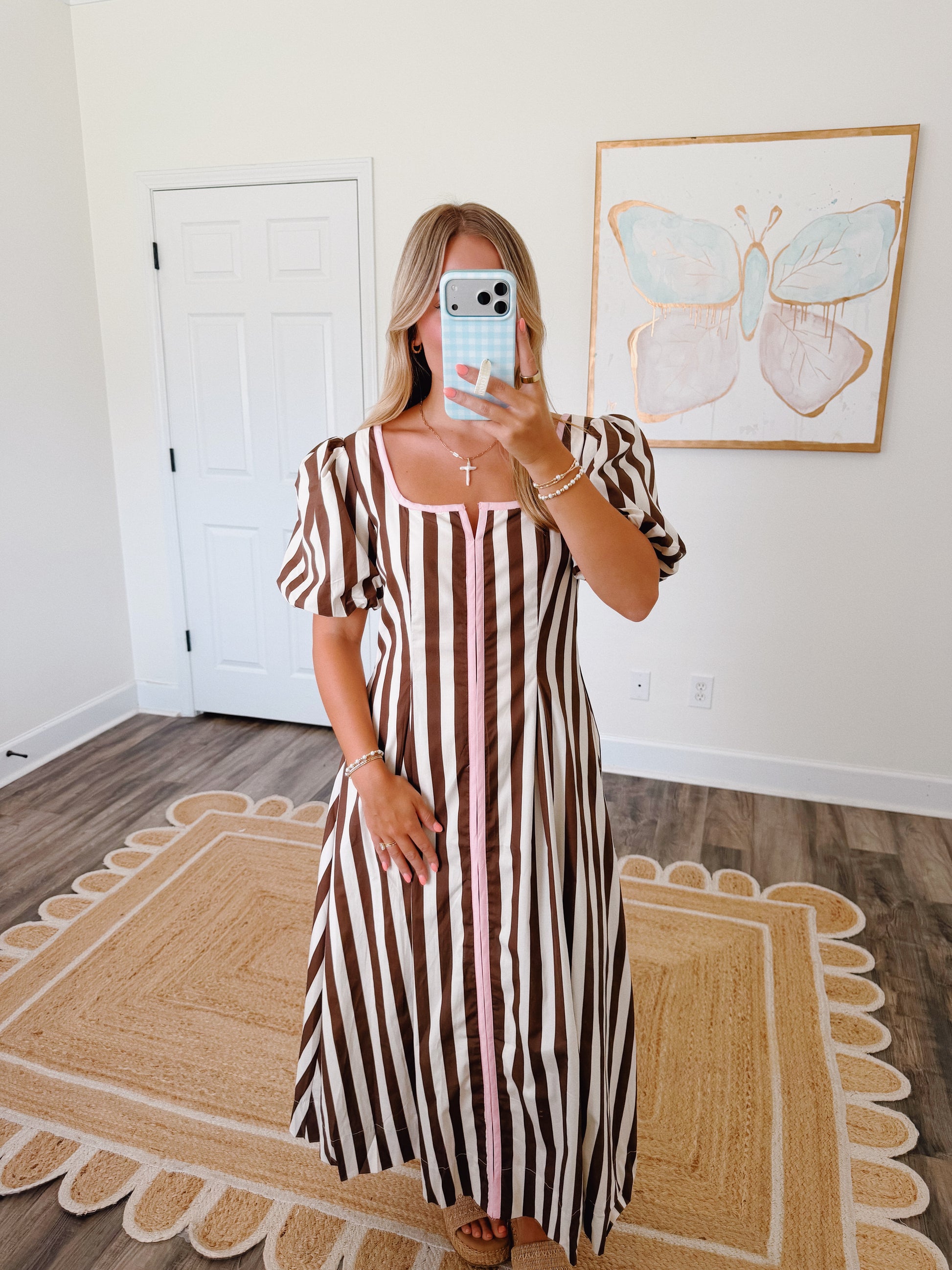 Espresso Striped Maxi