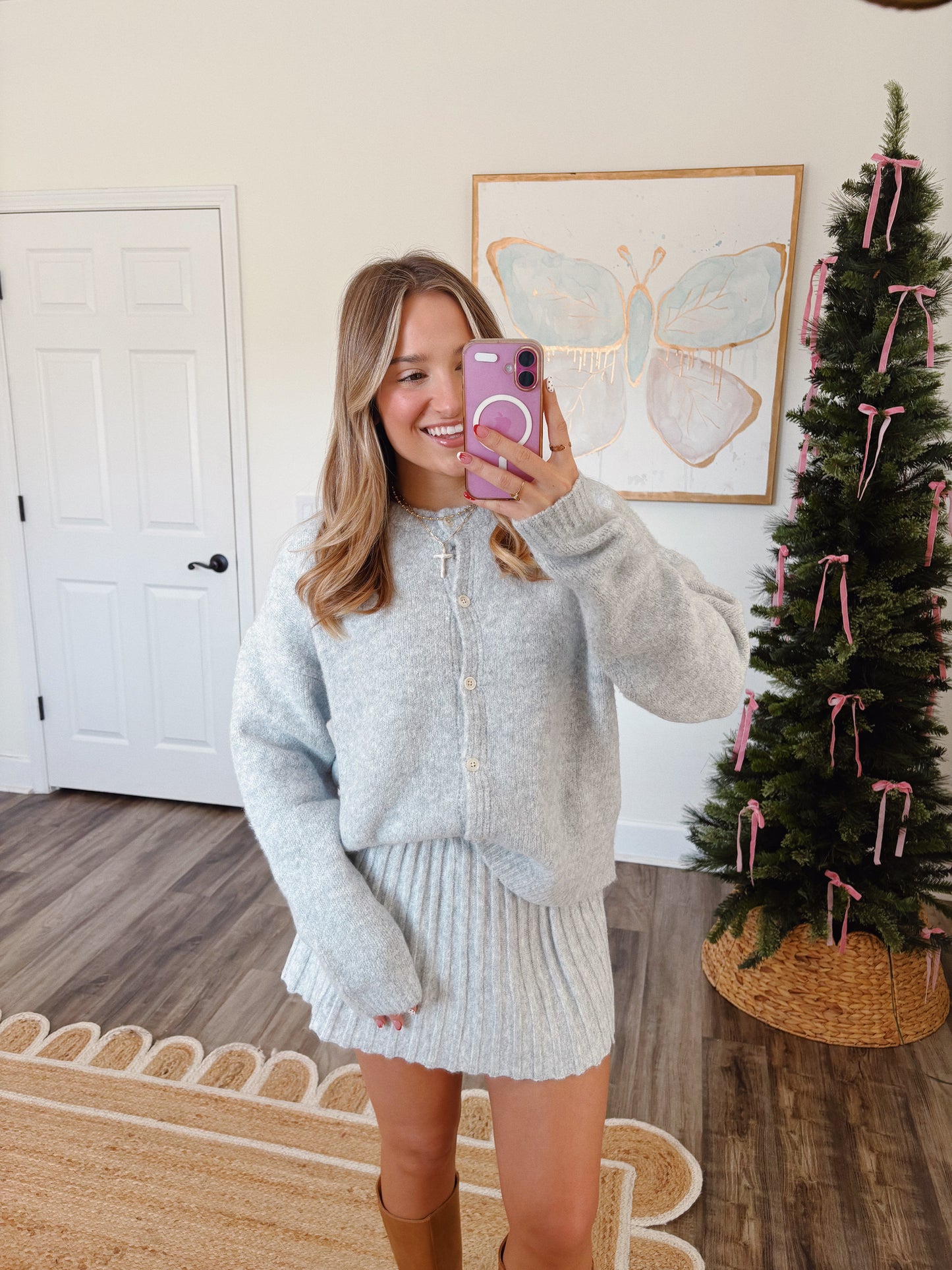 Ellie Cardigan Skirt Set