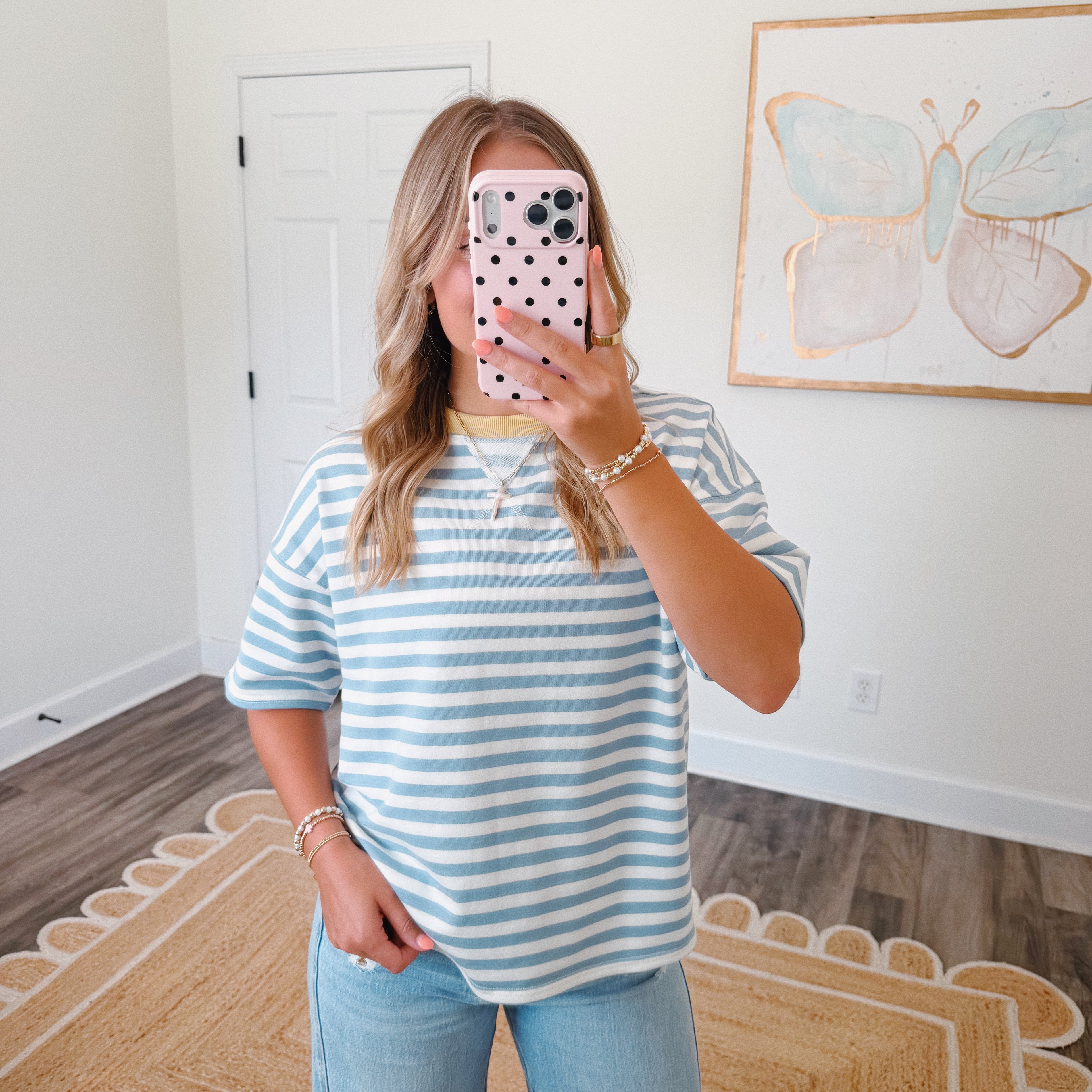 Everyday Stripe Tee in Blue
