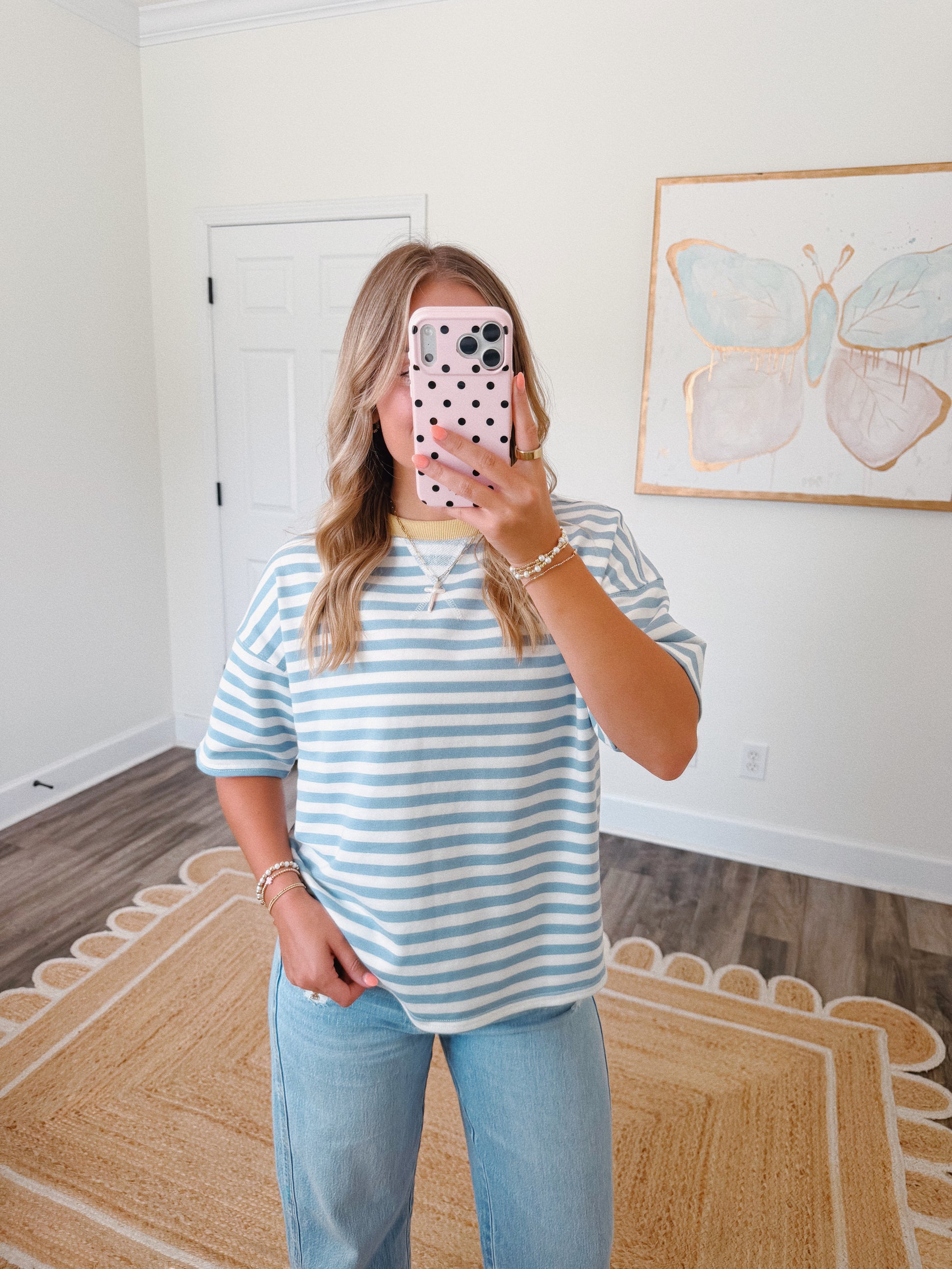 Everyday Stripe Tee in Blue