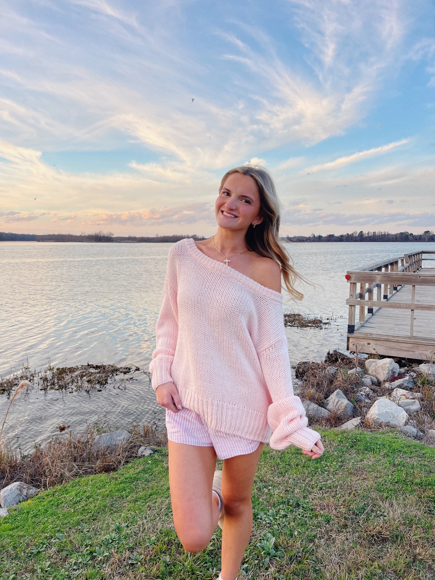 Baby Pink Slouchy Sweater