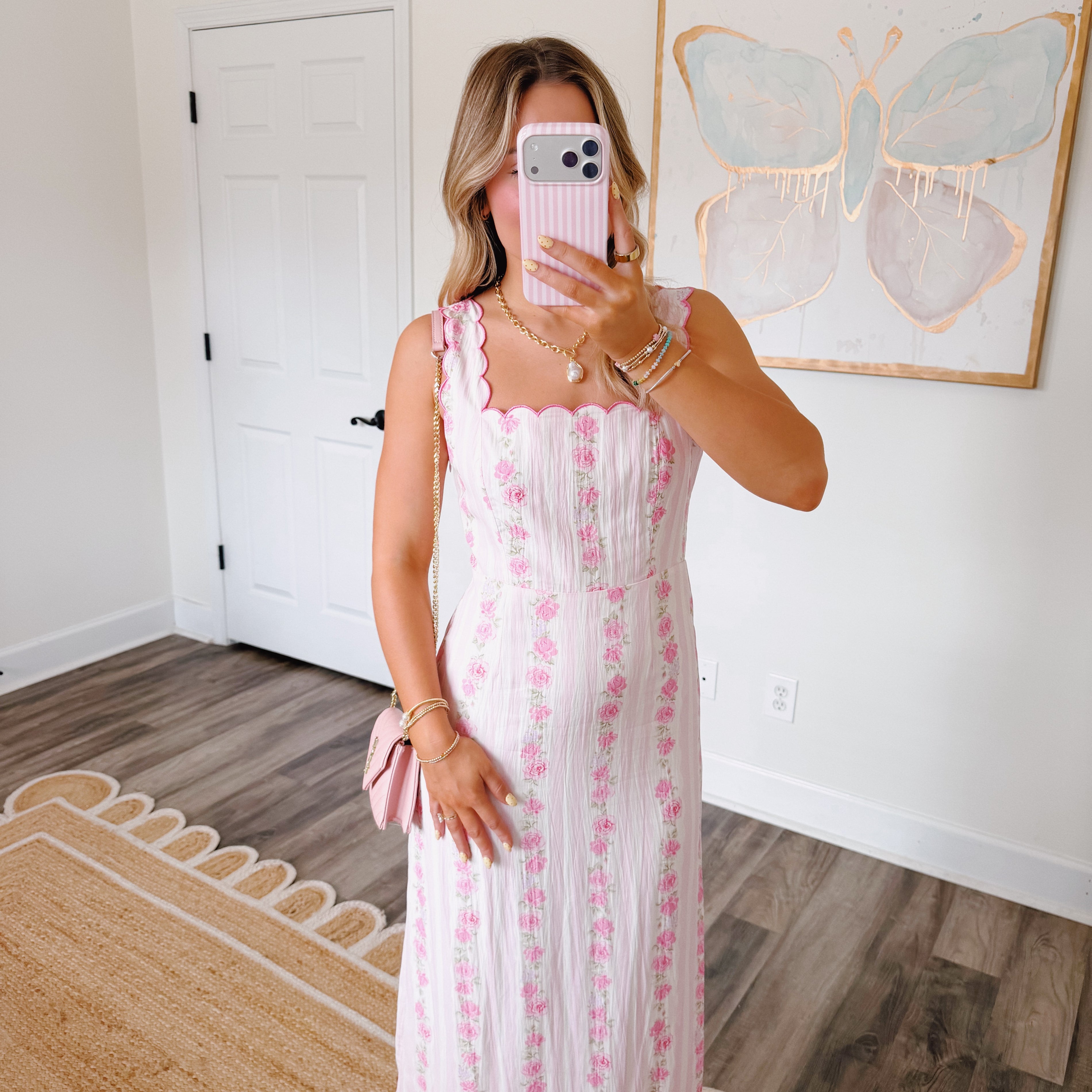 Rosie Scalloped Midi Dress