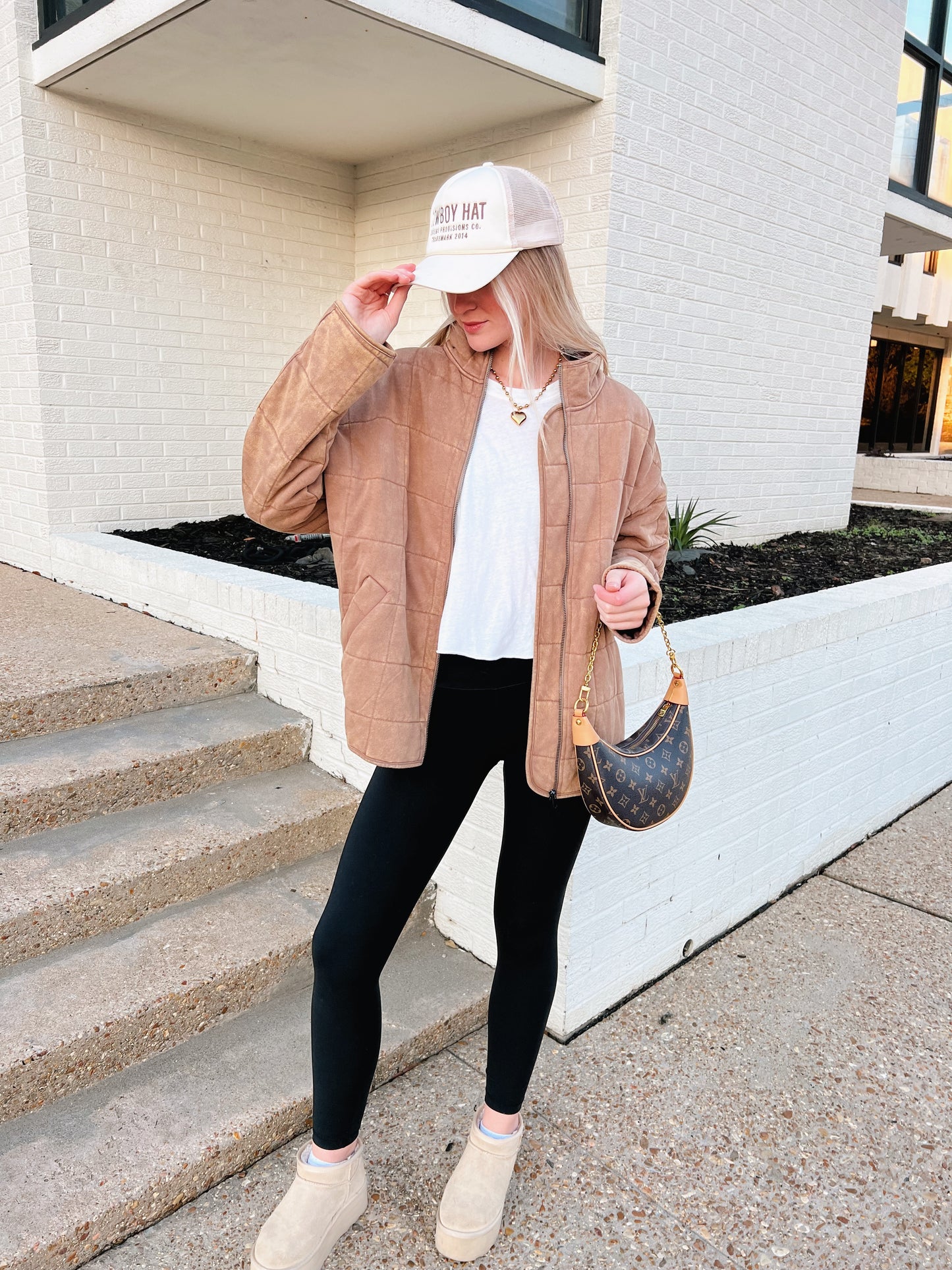Brown Quilted Everyday Jacket