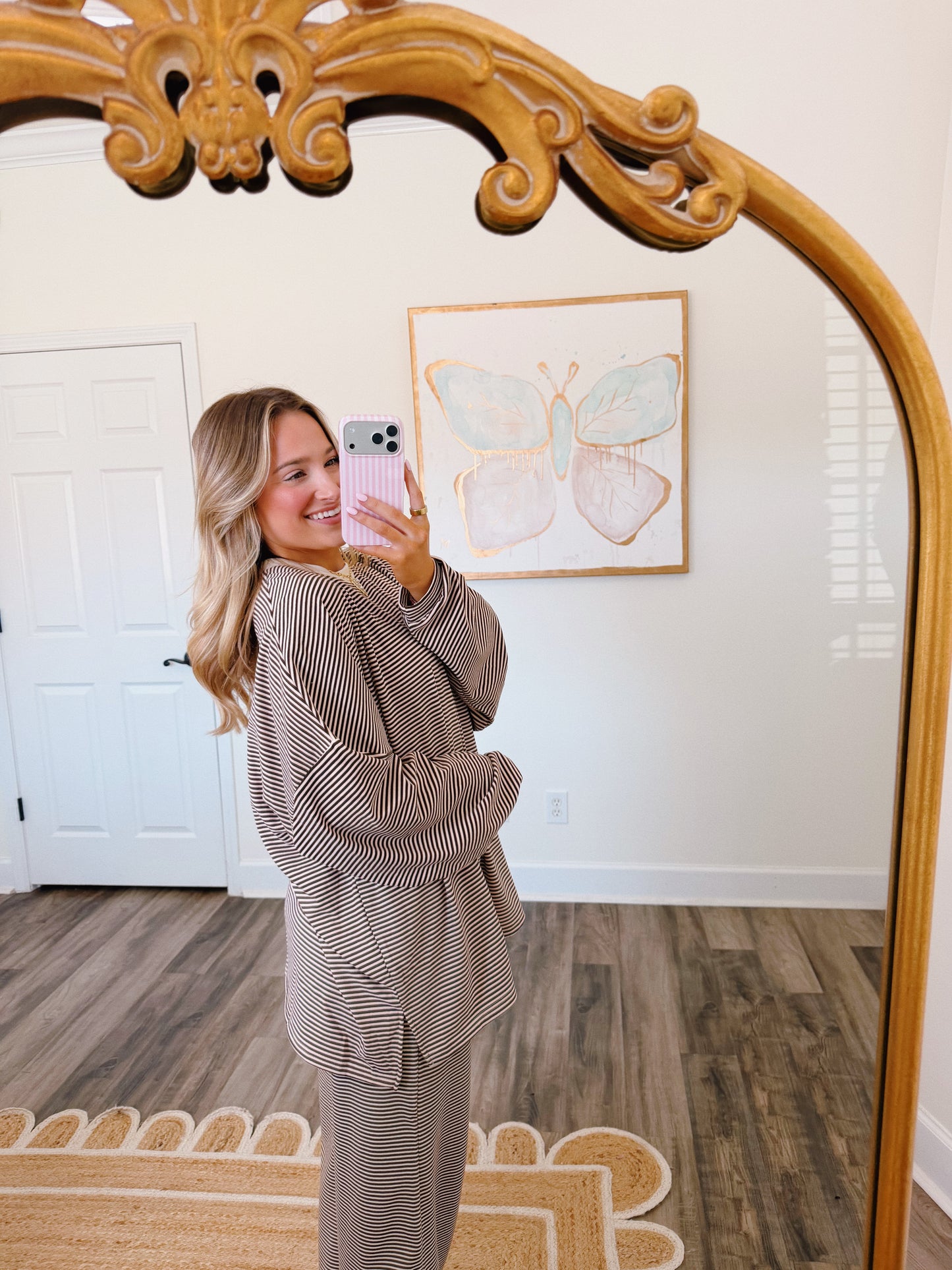 Dani Striped Top Brown