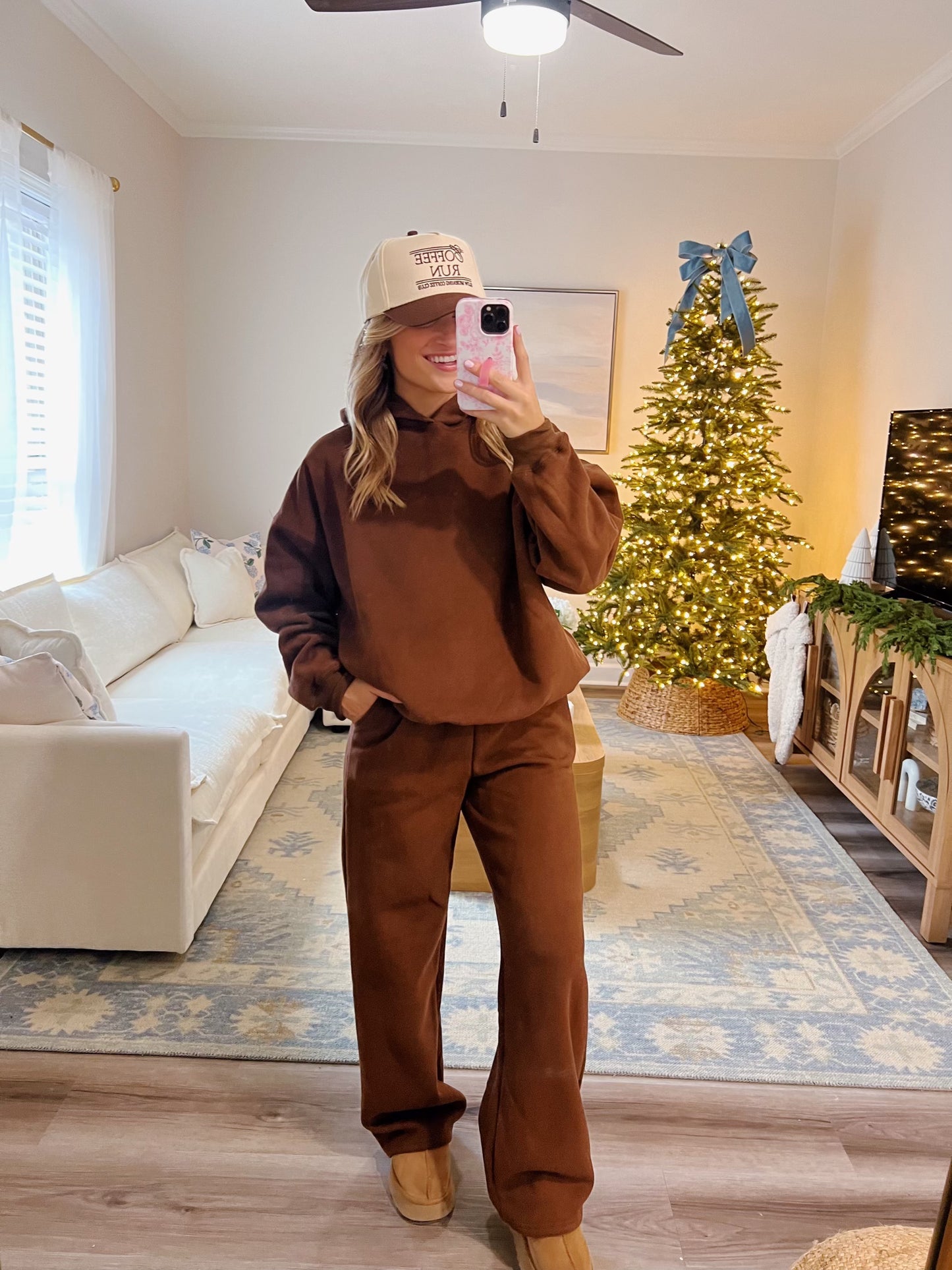 On The Go Brown Fleece Sweatset