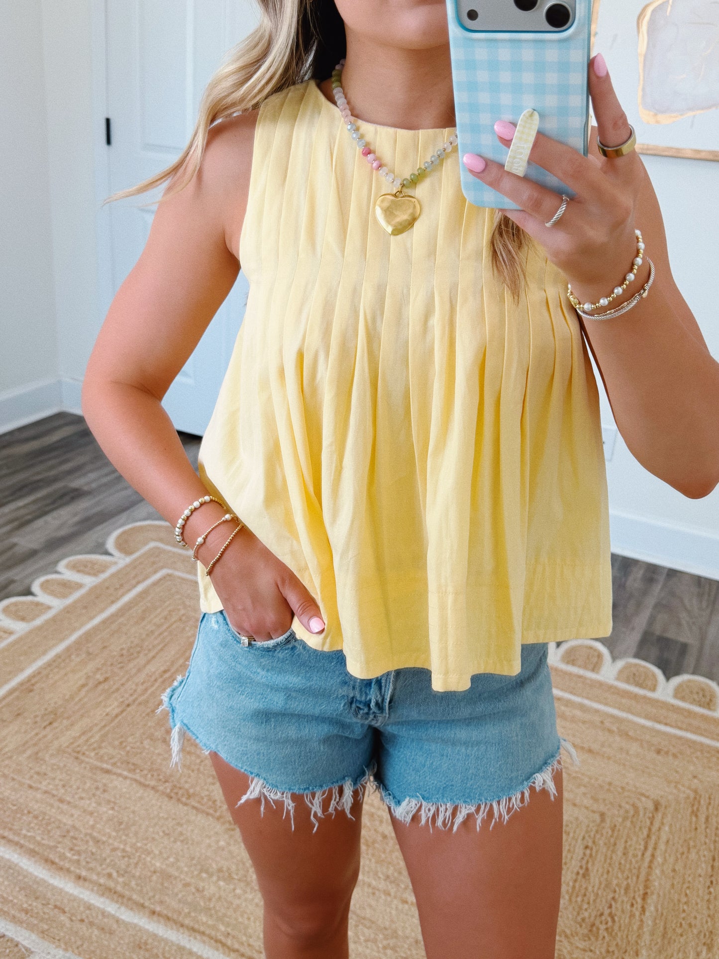 Sunny Days Pleated Top