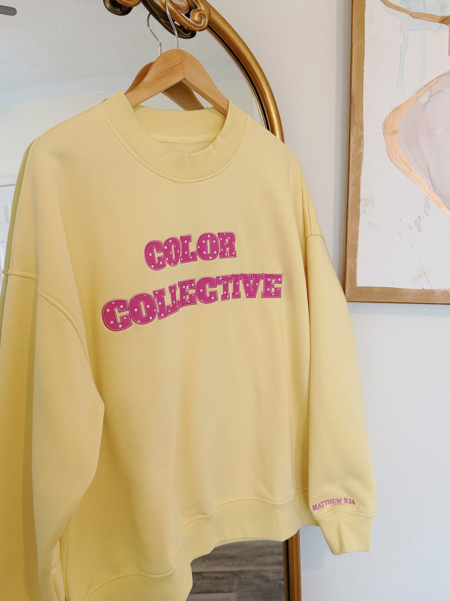 Yellow Polka Dot CC Mockneck