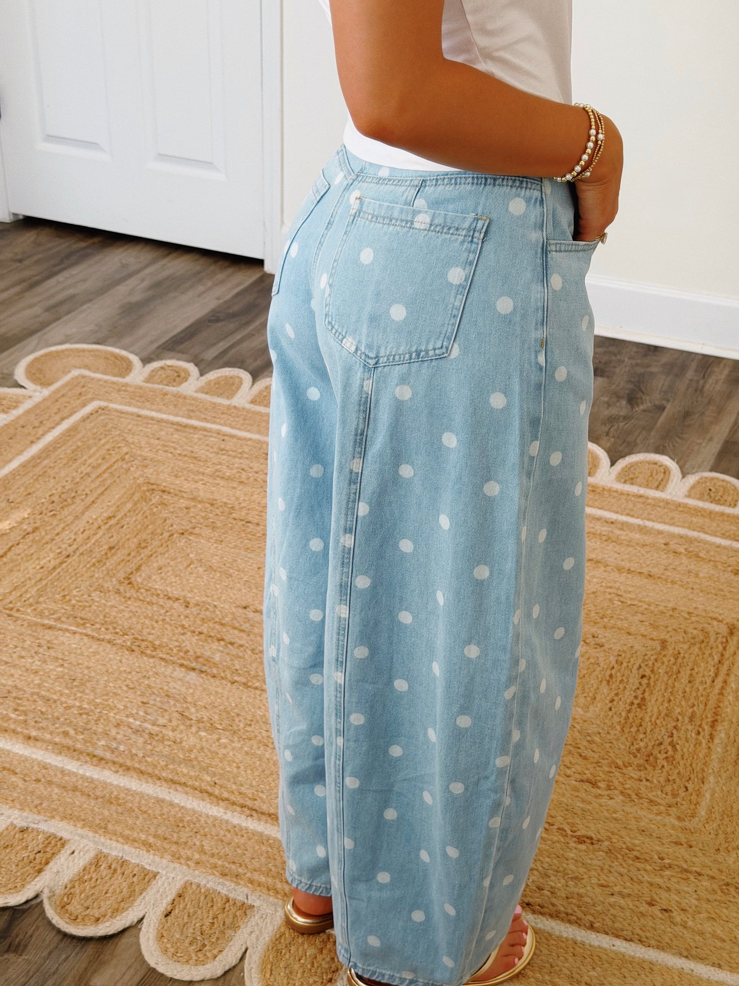 Denim Dottie Barrel Jeans