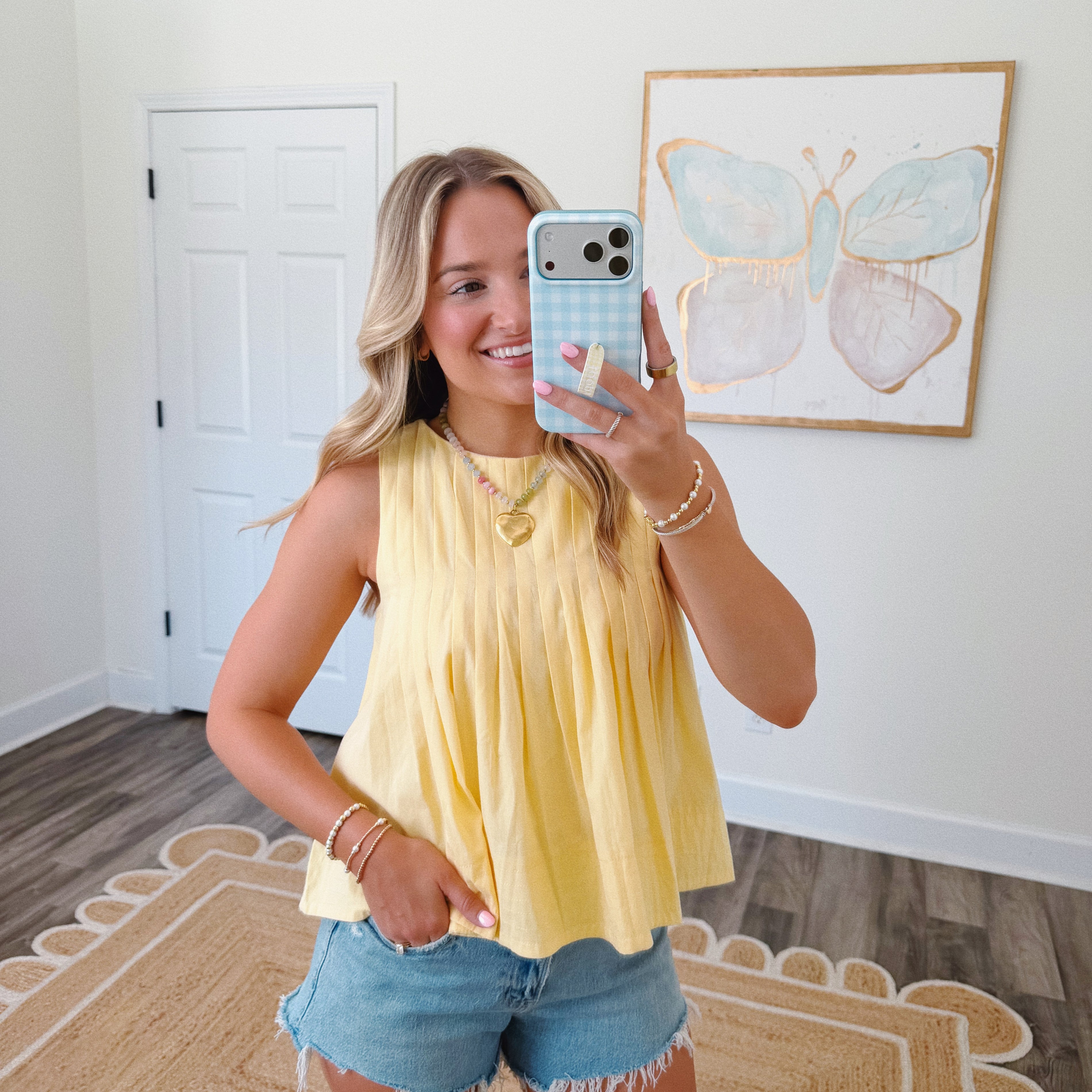 Sunny Days Pleated Top