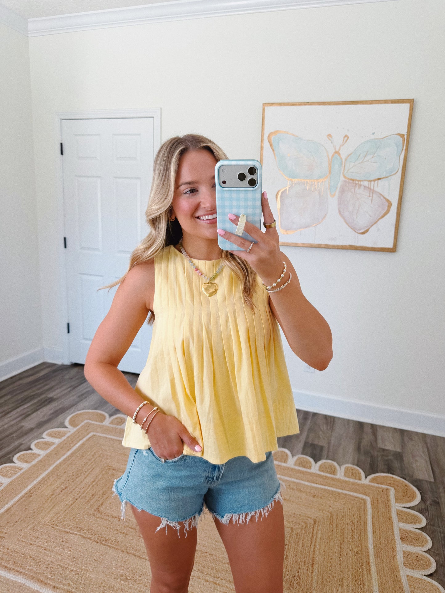 Sunny Days Pleated Top