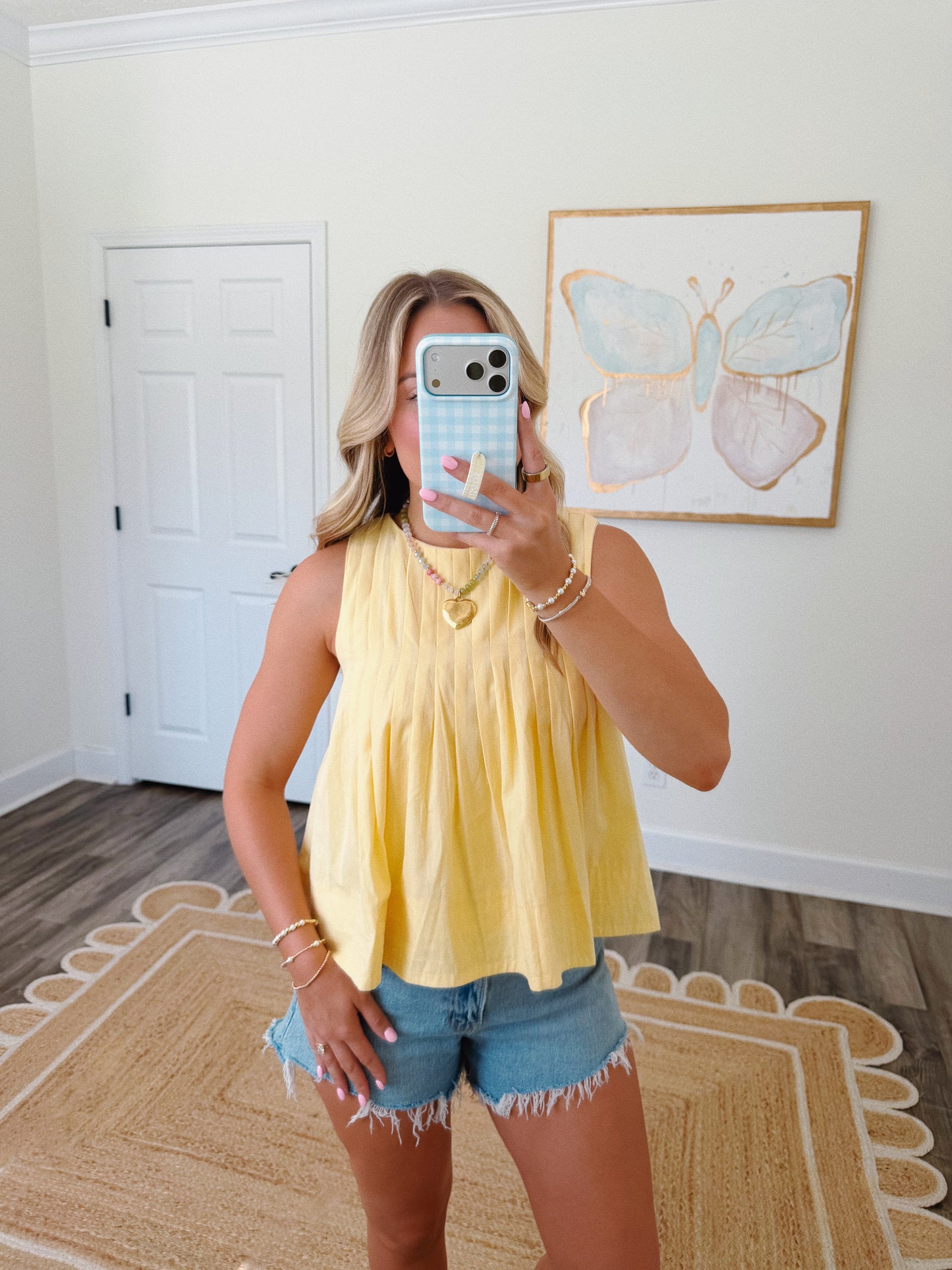 Sunny Days Pleated Top