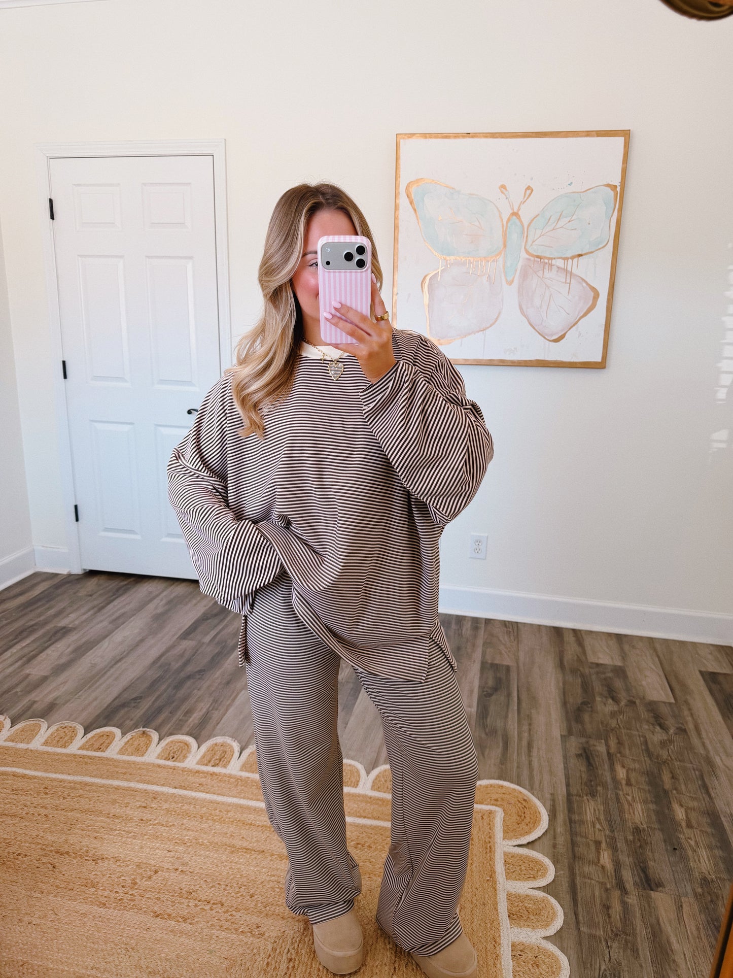 Dani Striped Bottoms Brown