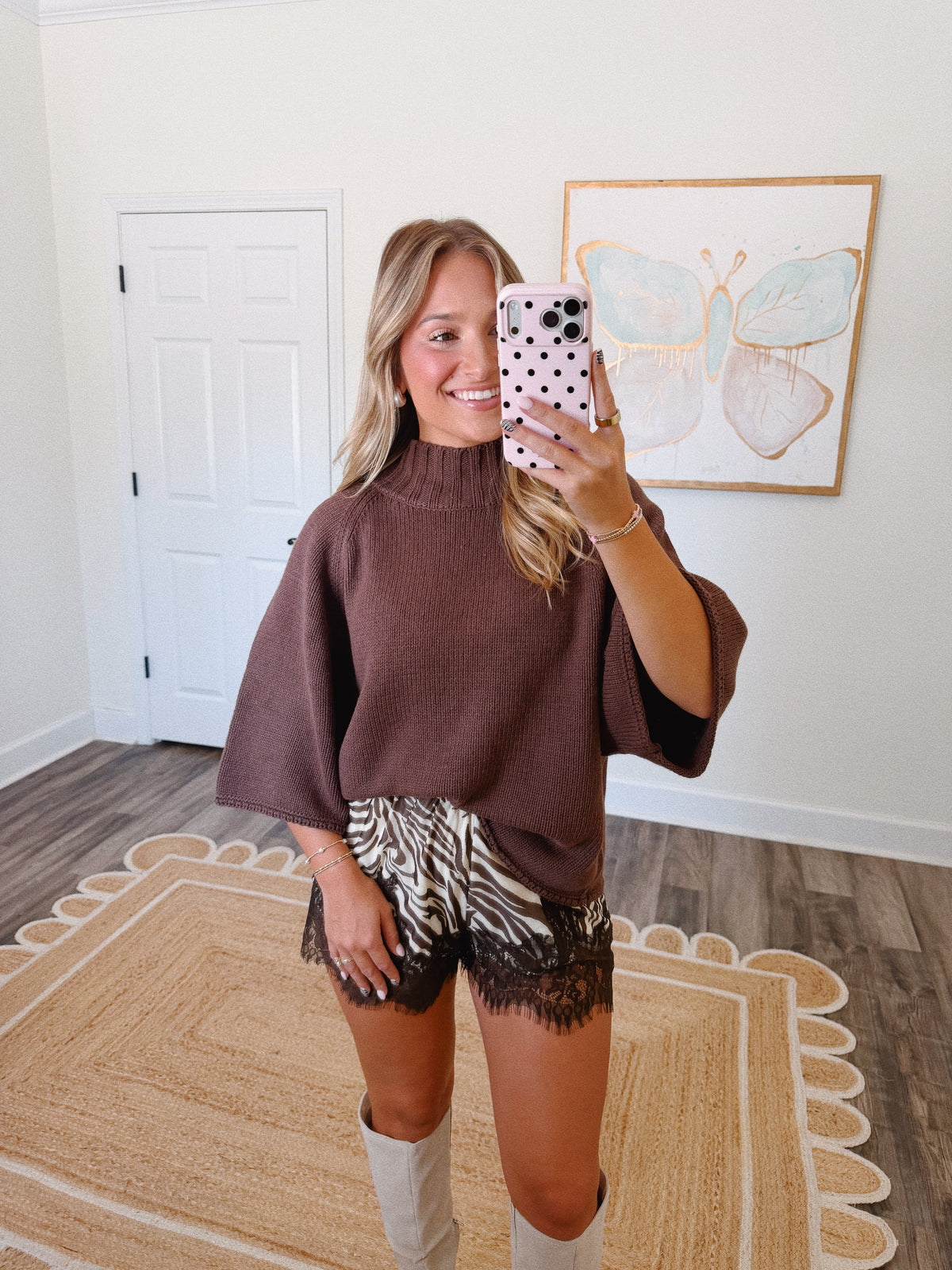 Cocoa Mockneck Top