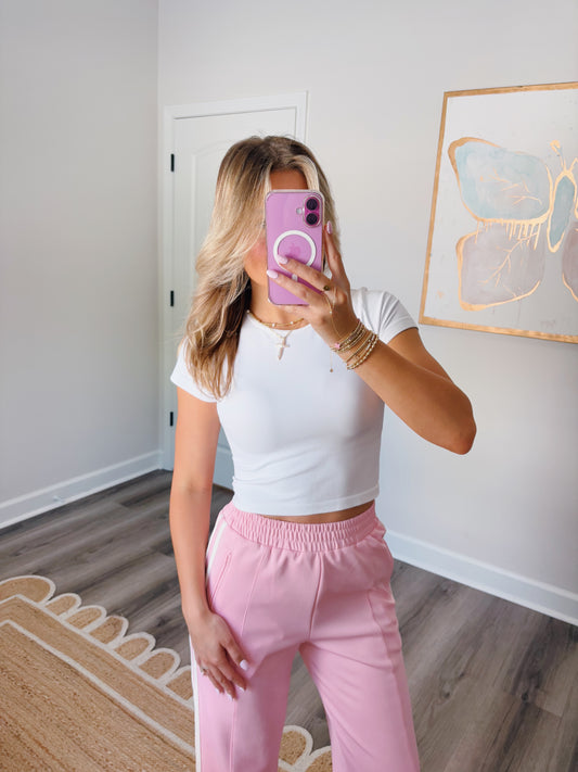 White Baby Tee