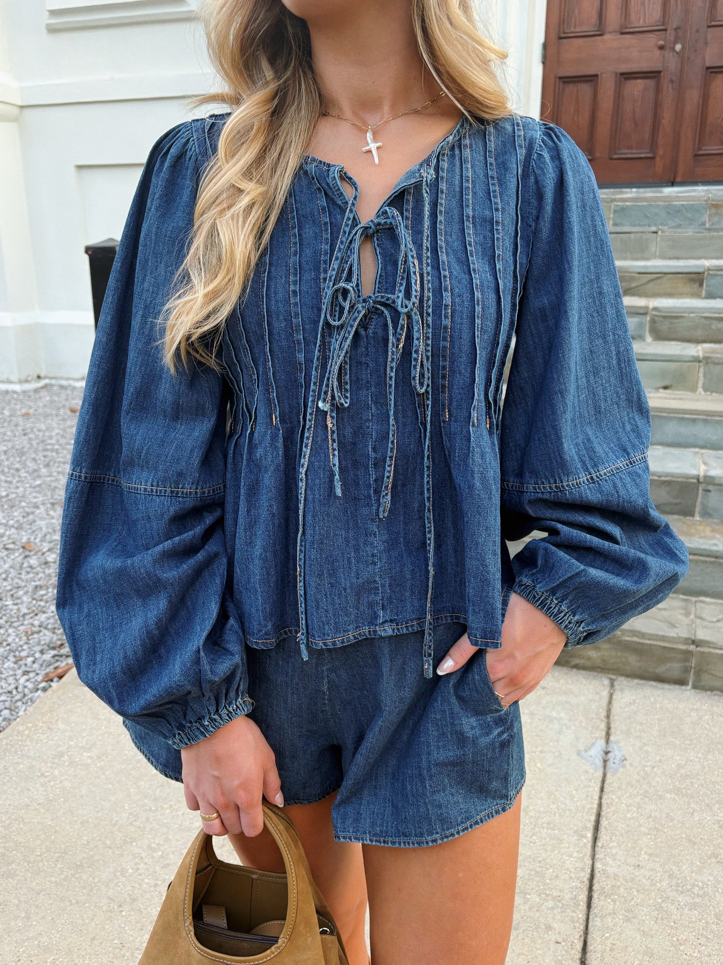 Long Sleeve Denim Set