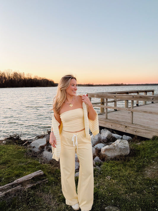 Golden Hour Lounge Set Butter Yellow