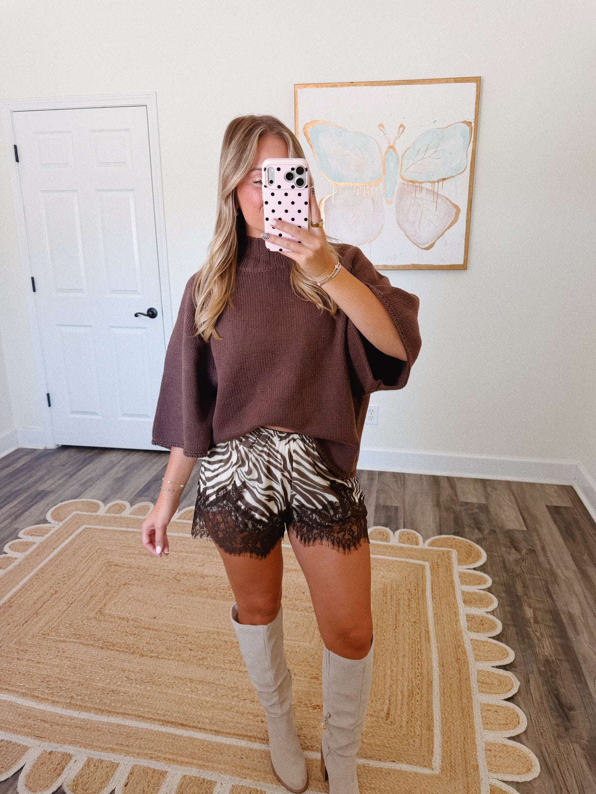 Cocoa Mockneck Top