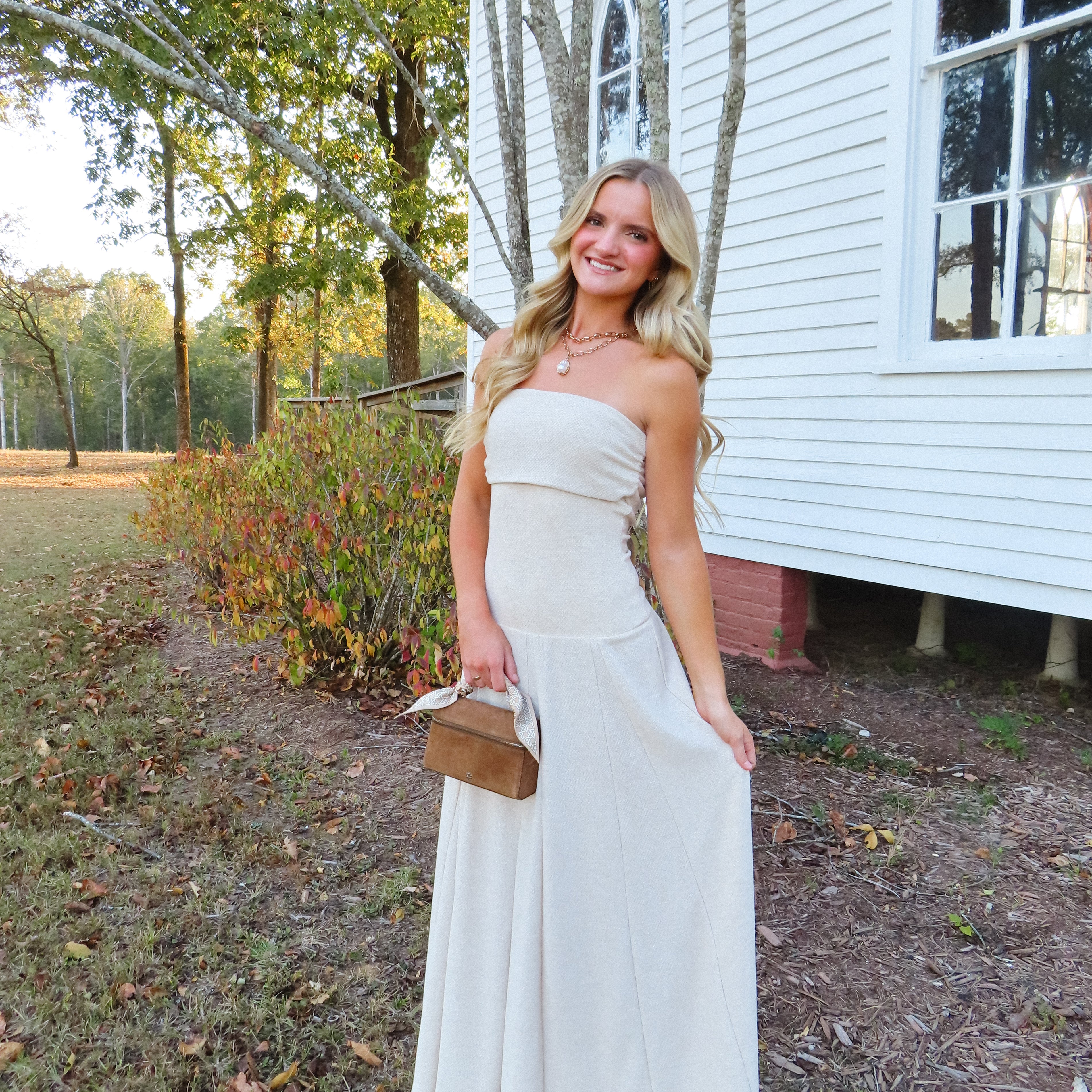 Oatmeal Drop Waist Maxi