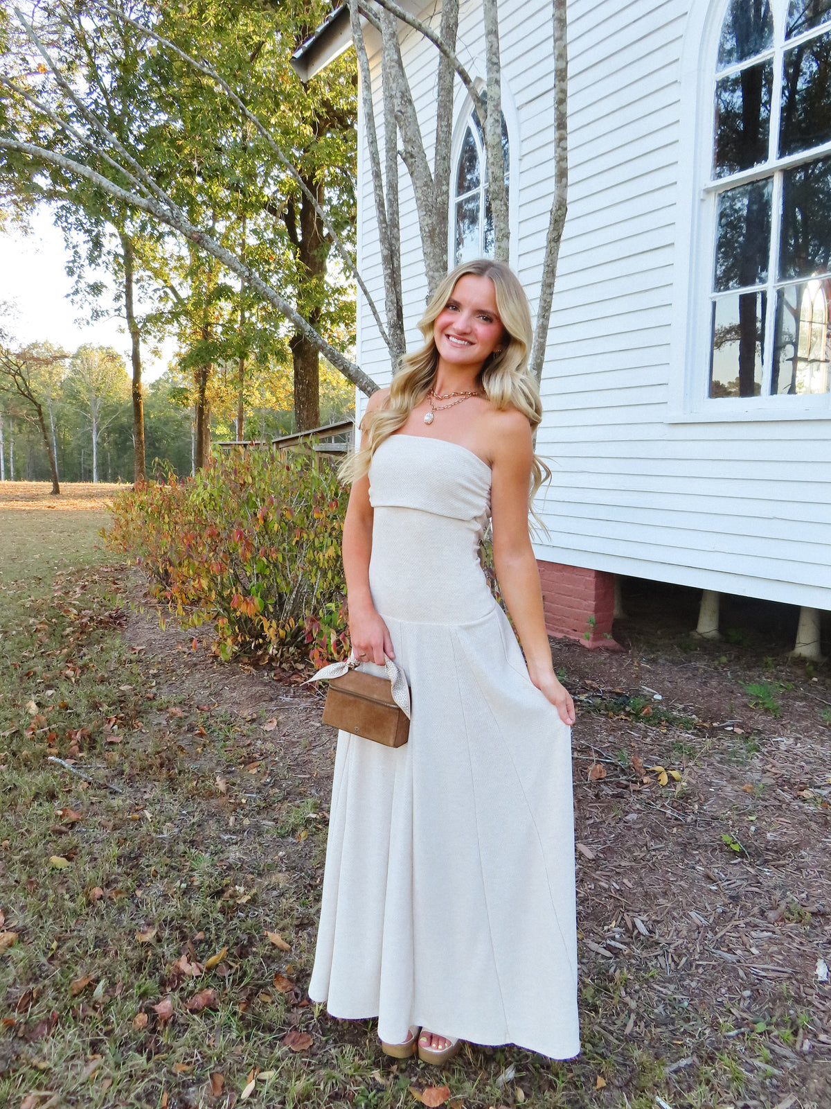 Oatmeal Drop Waist Maxi