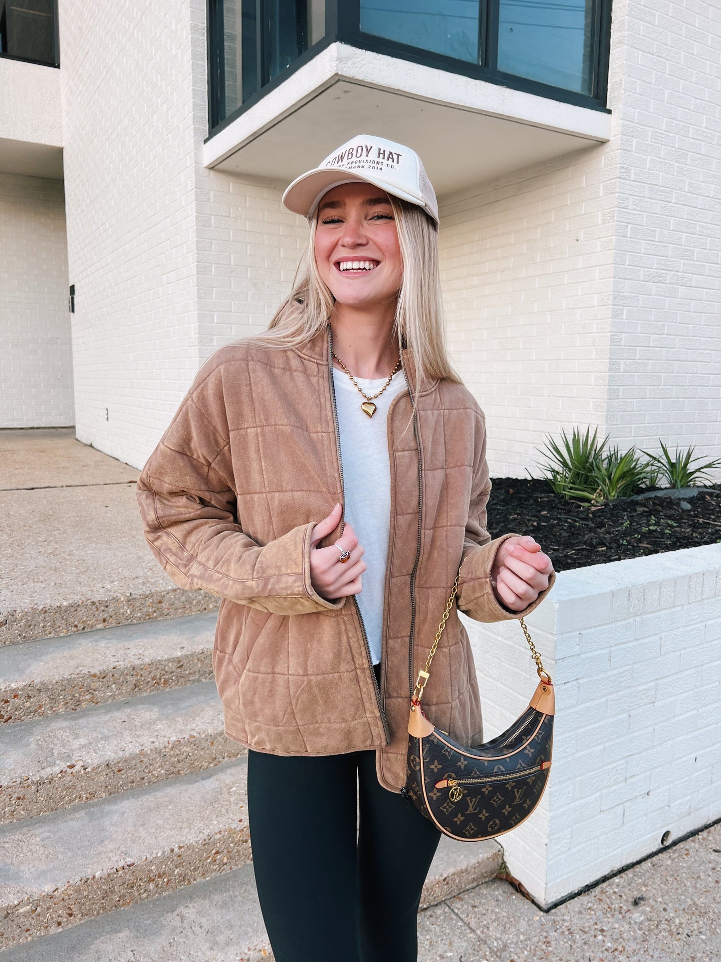 Brown Quilted Everyday Jacket