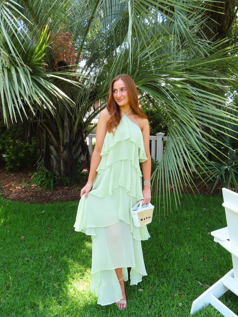Seafoam Tiered Maxi Dress