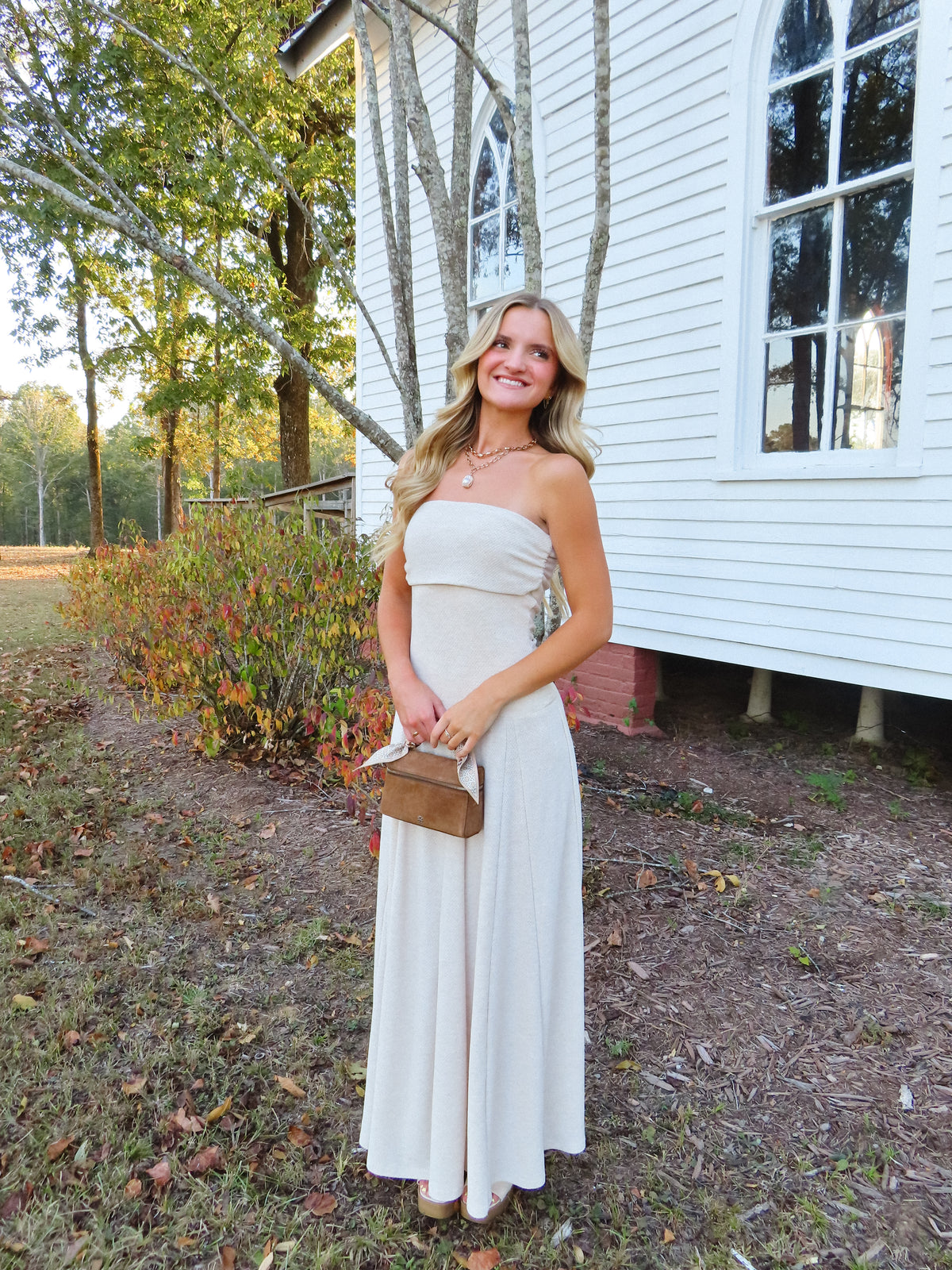 Oatmeal Drop Waist Maxi