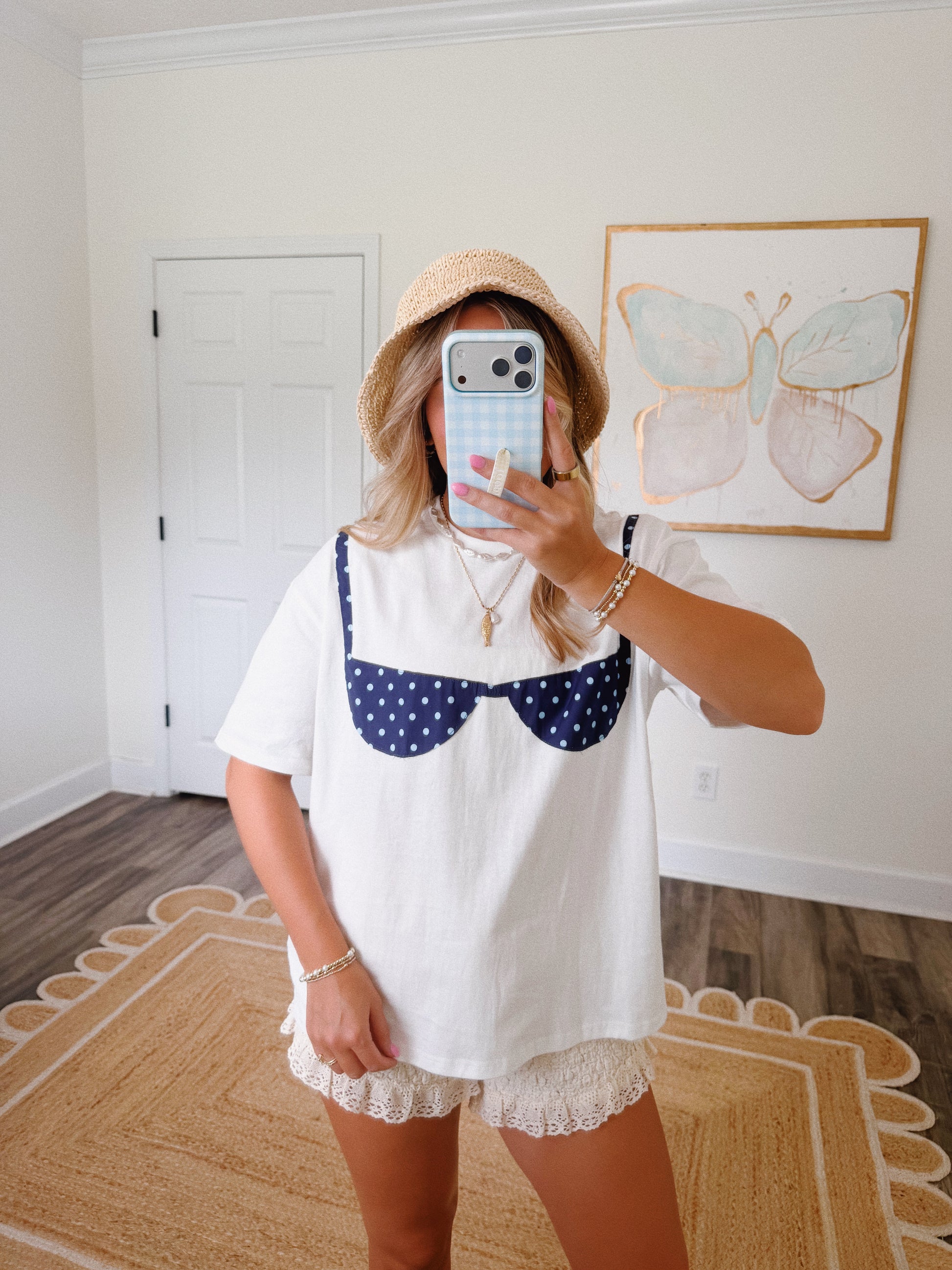 Beach Bound Bikini Tee in Navy