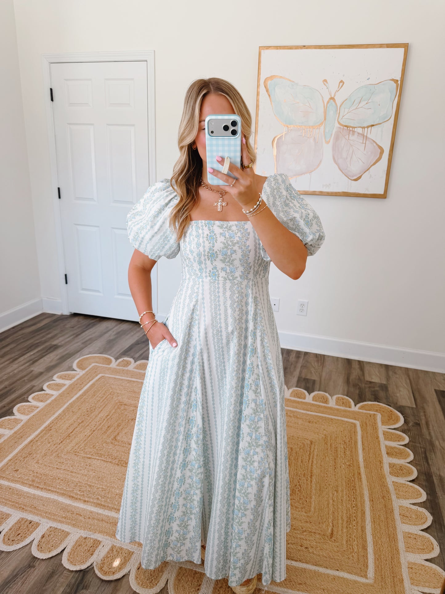 Sweetheart Maxi Dress in Blue