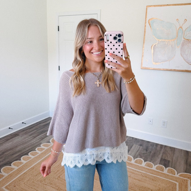 Latte Lace Sweater
