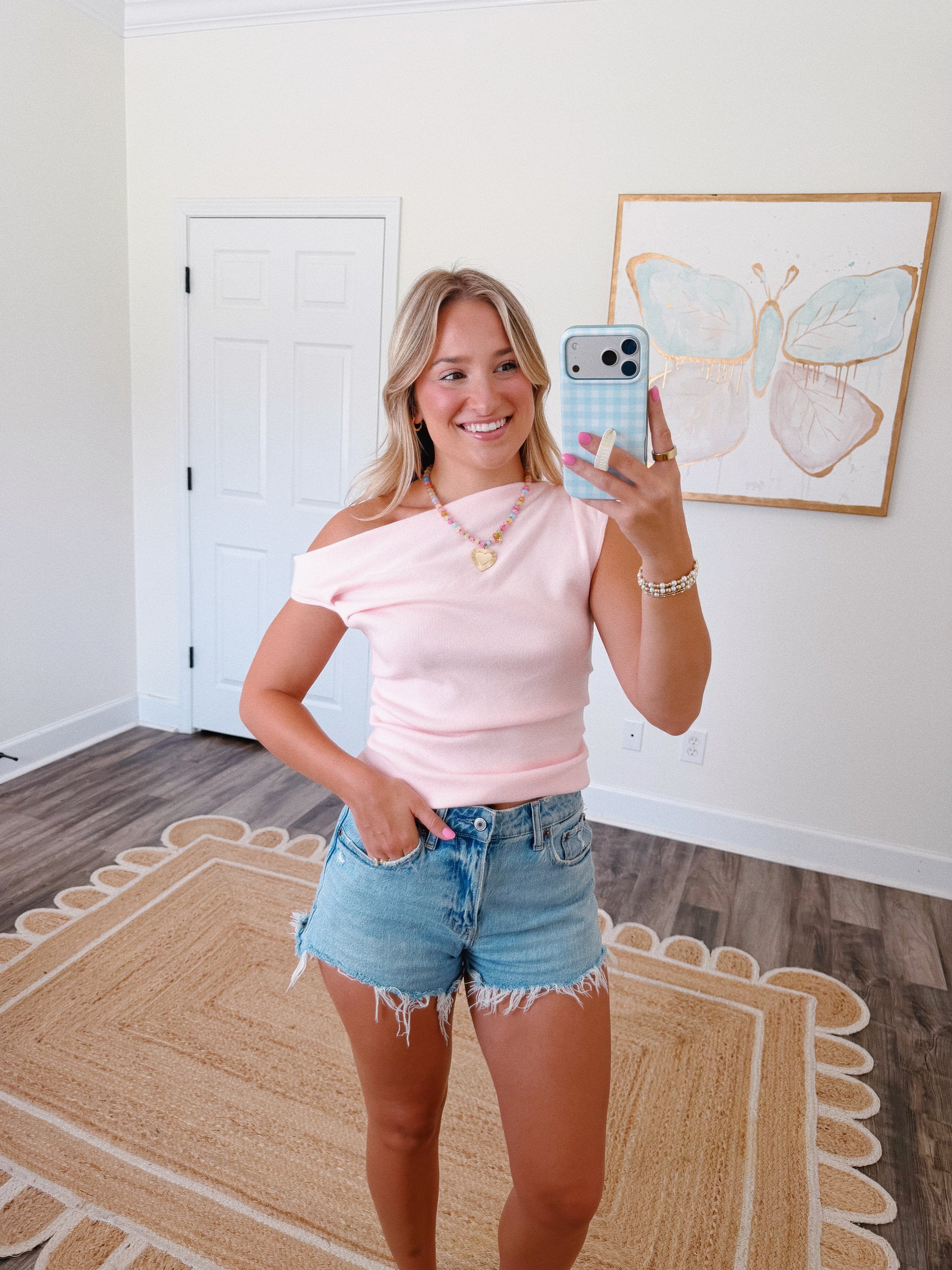 Blush Off The Shoulder Top